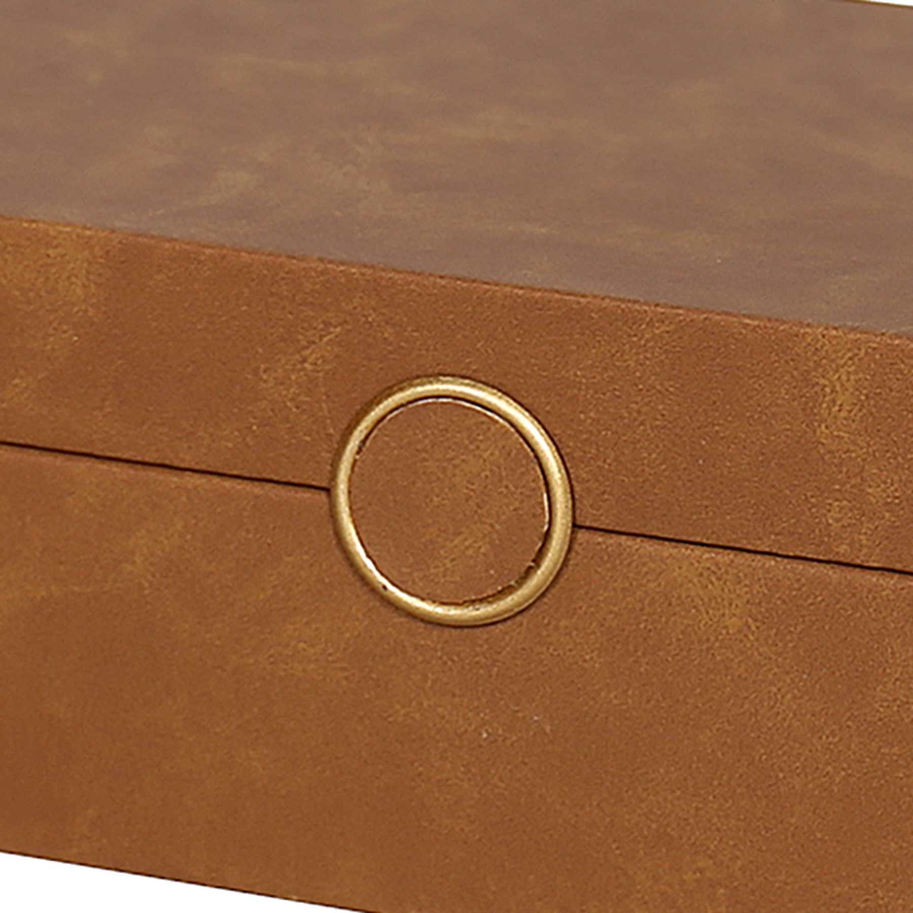 Crosby St. Brown Wooden Storage Box, 12x4