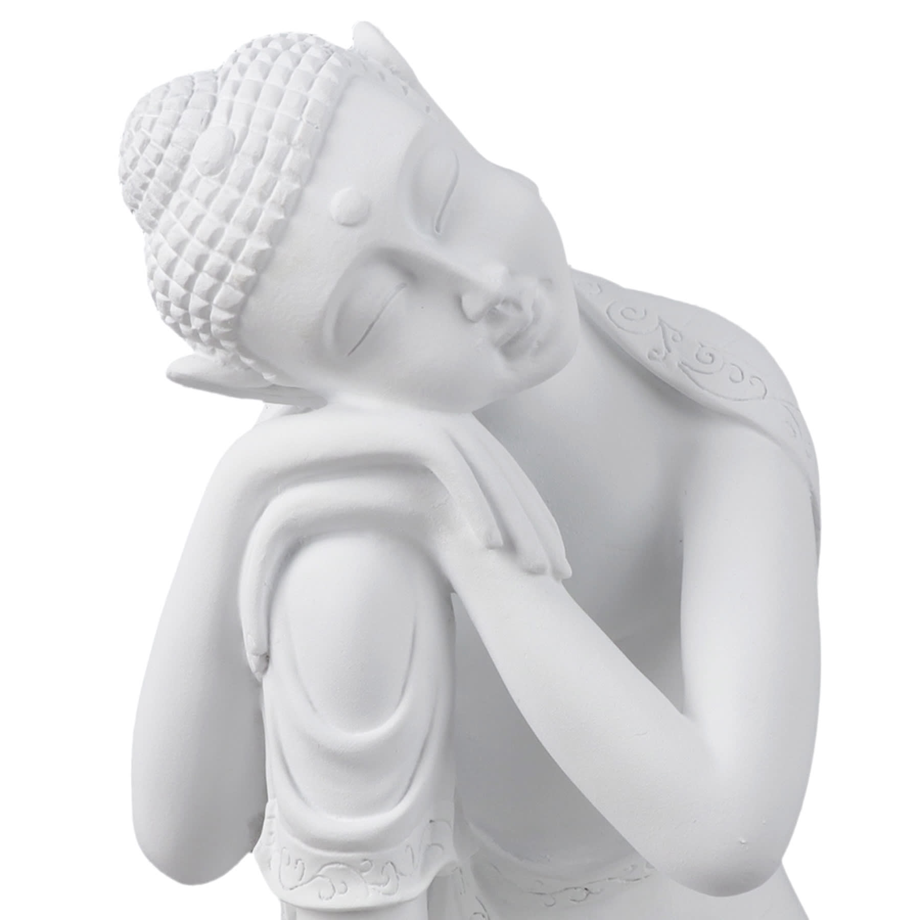 Found & Fable Ivory Buddha Figurine, 10.5"