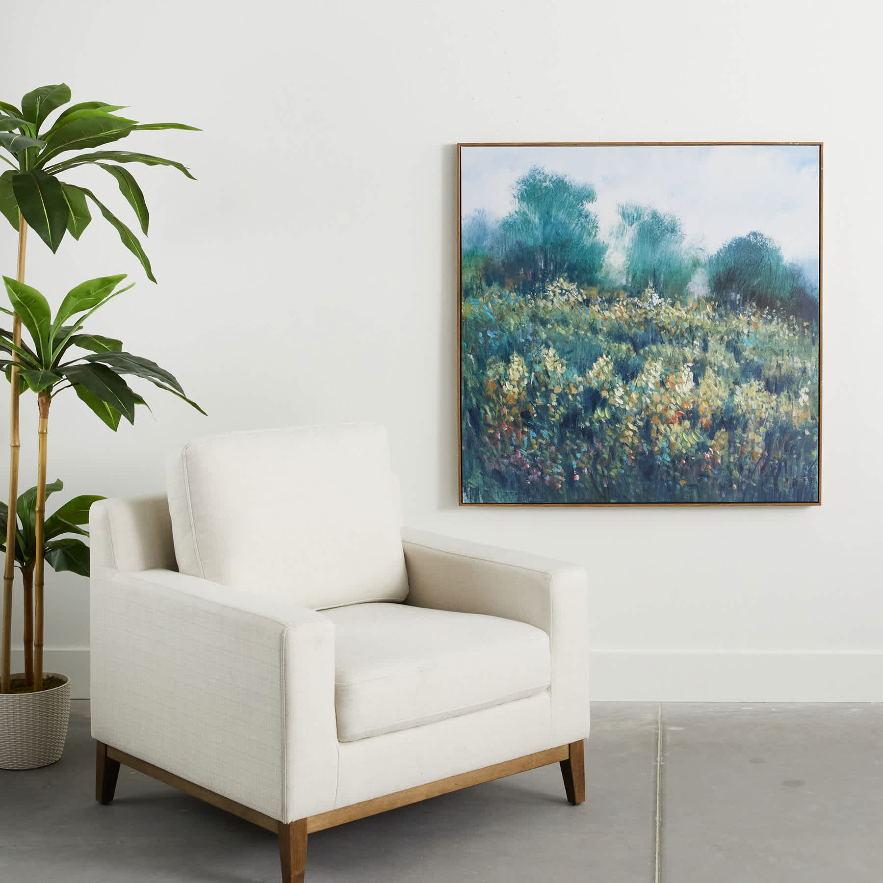 Framed Landscape Canvas Wall Art, 40x40