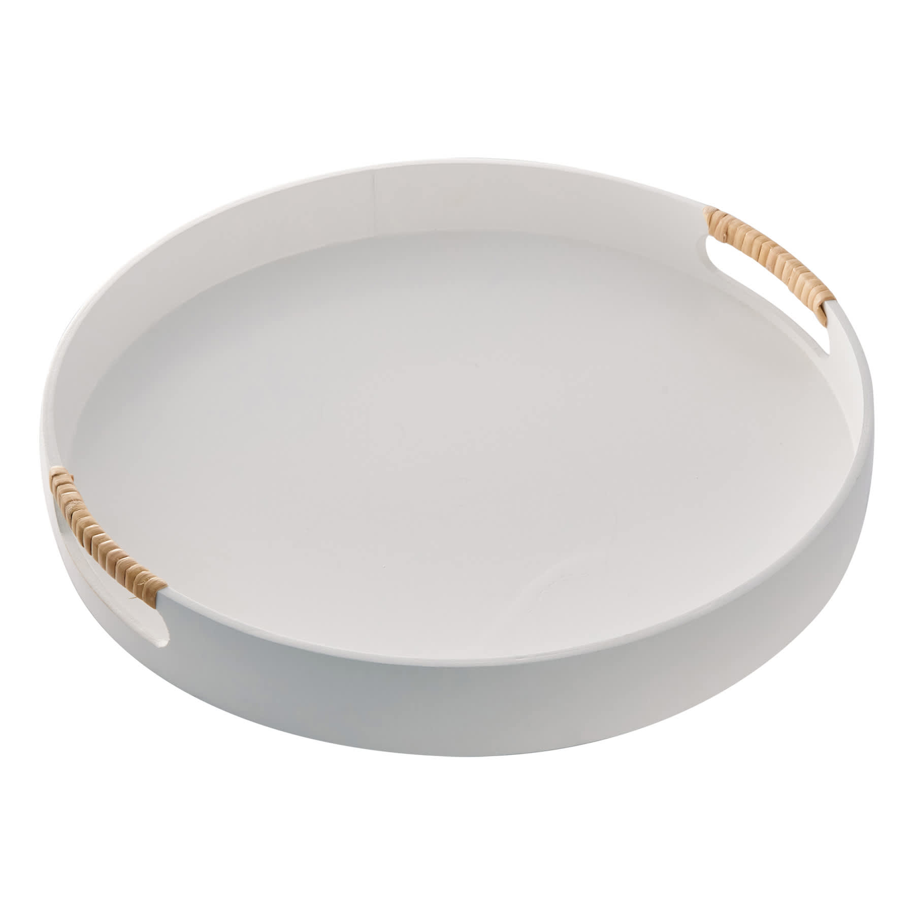 Ty Pennington White Wood Decorative Tray, Large