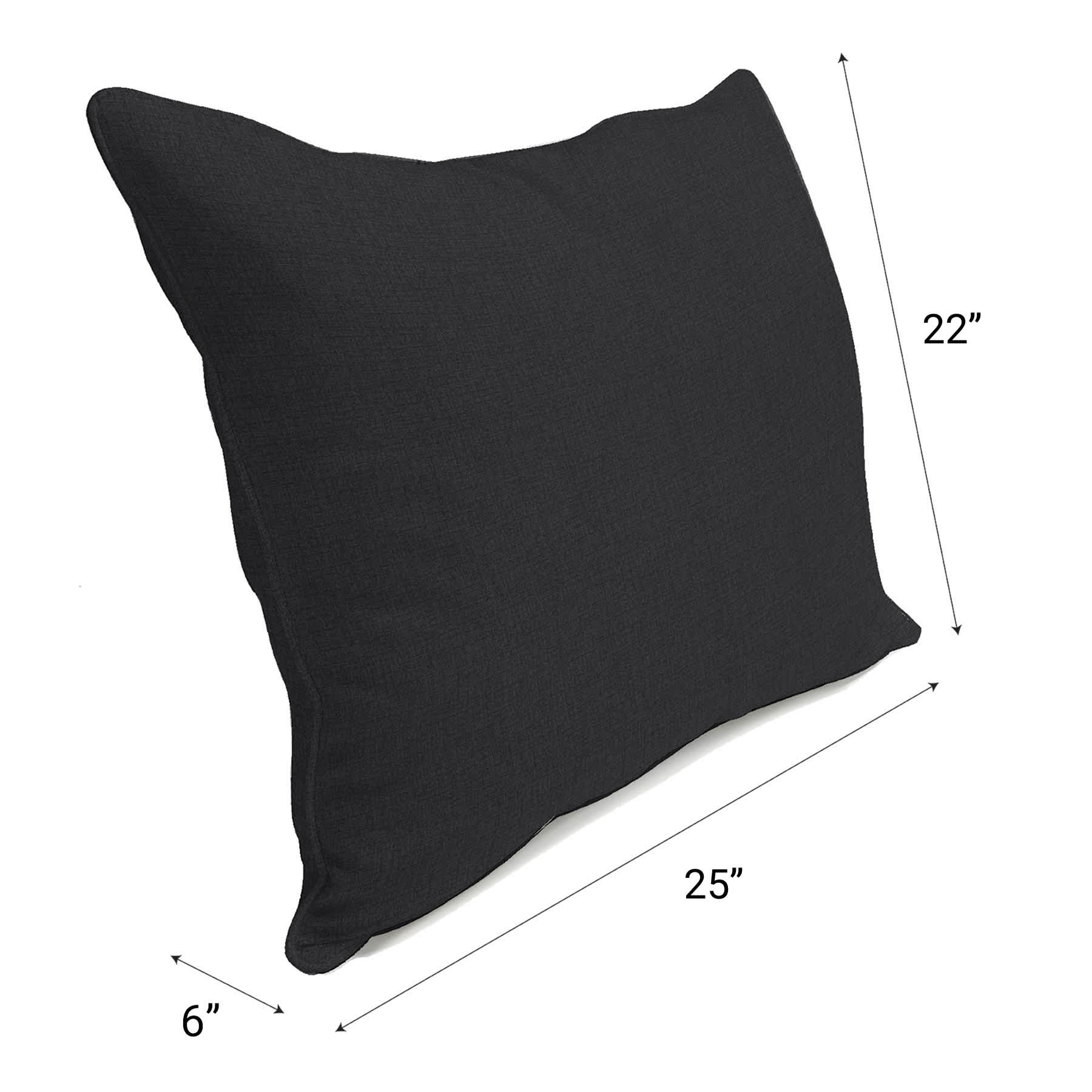 Crosby St. Sorvino Ash Premium Outdoor Corded Back Cushion