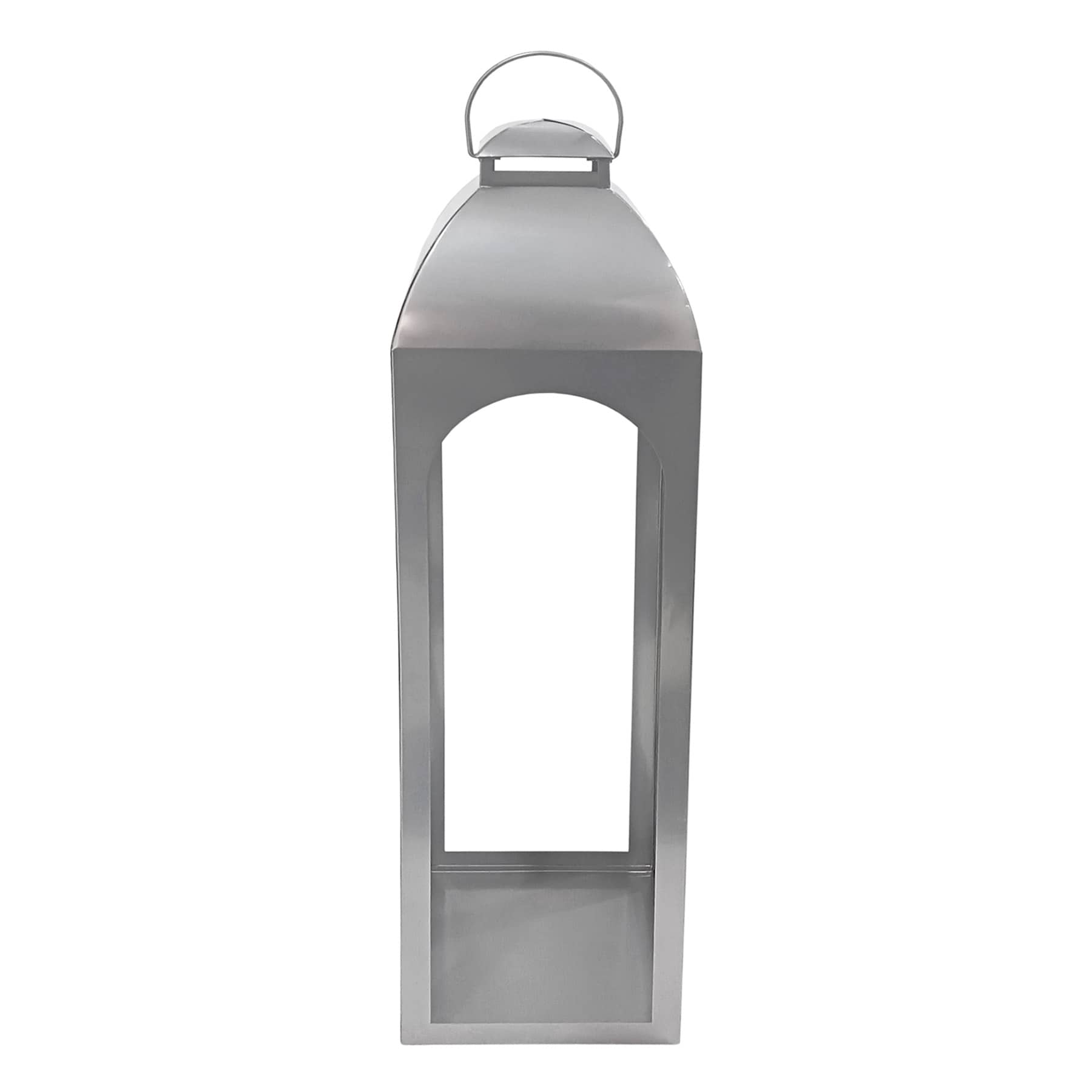 Silver Metal Lantern, 36"