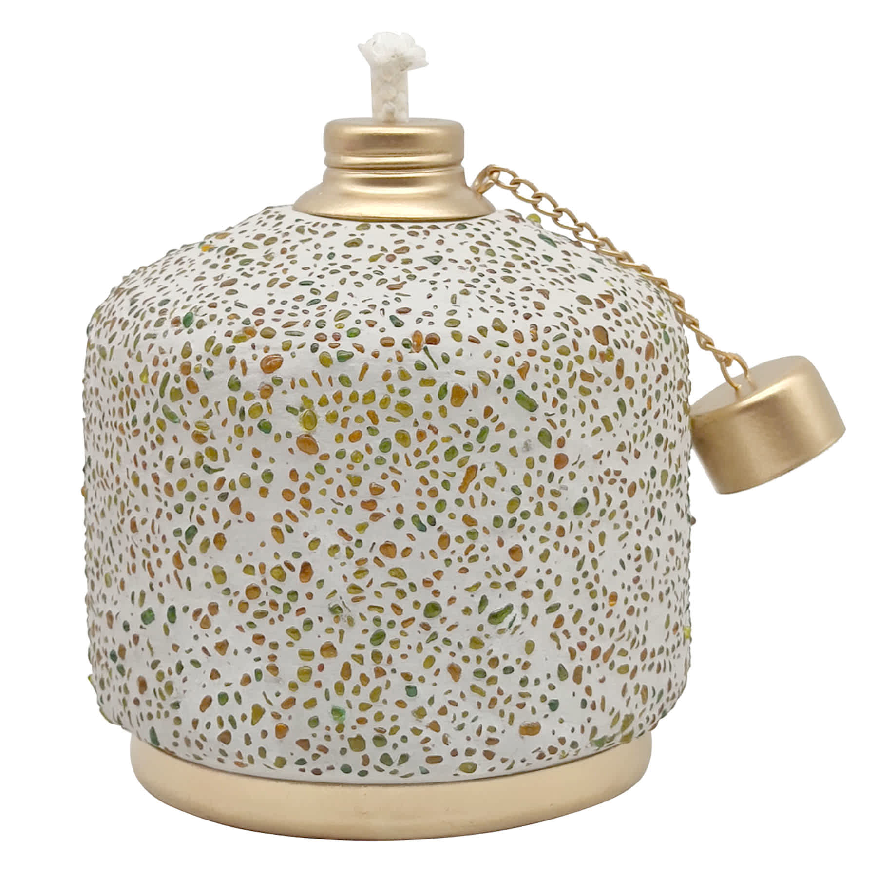 Multicolor Cement Table Torch, 6"