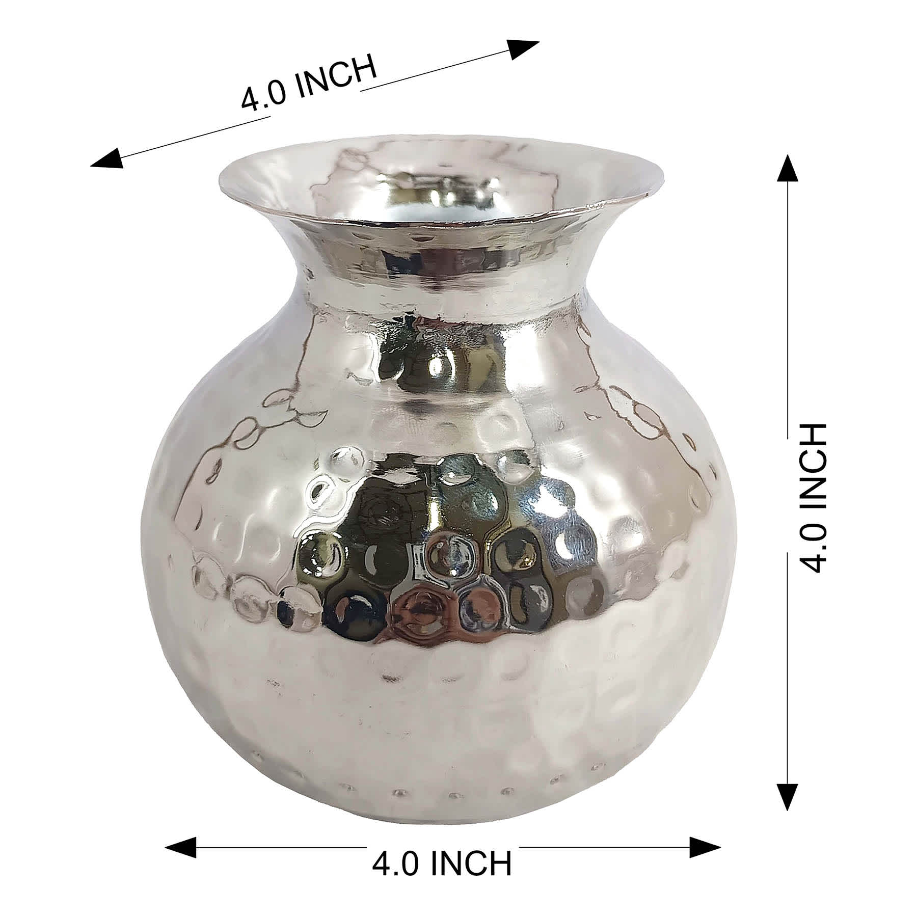 Found & Fable Hammered Metal Bud Vase, 4"