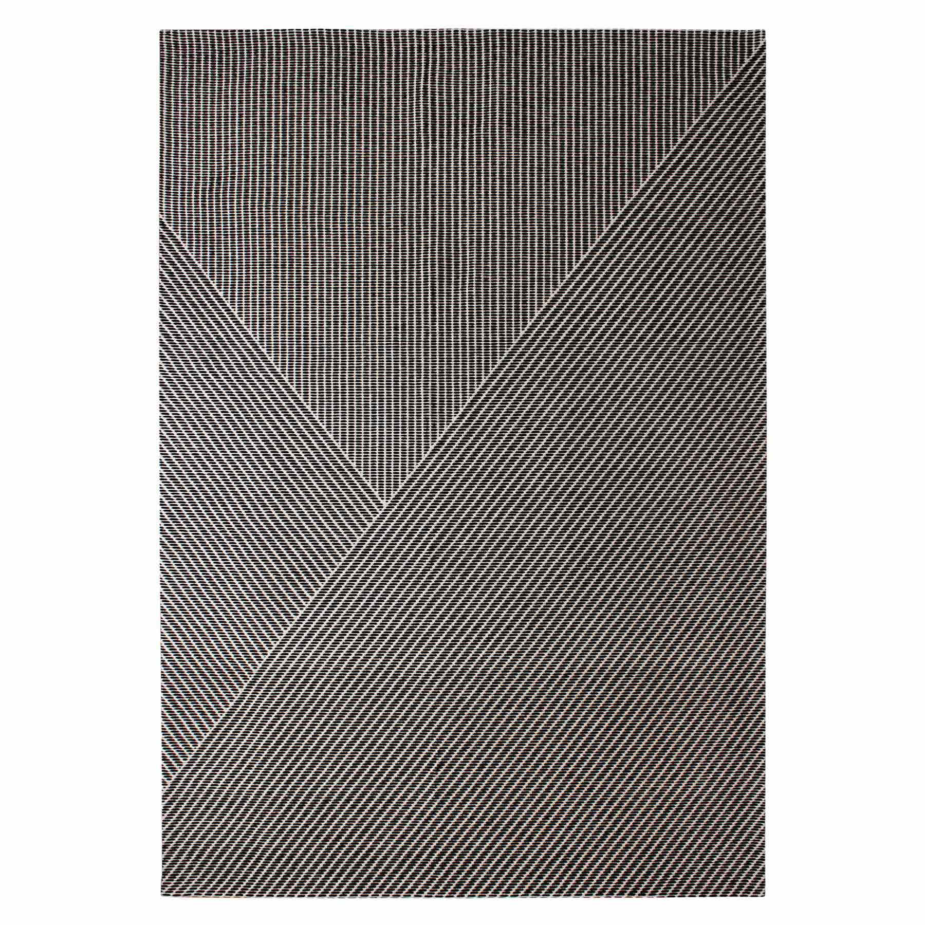 (B834) Found & Fable Dassel Black Woven Area Rug, 7x10