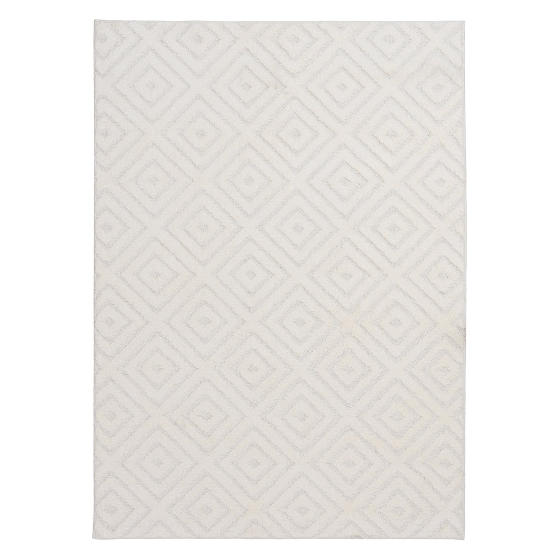 (D456) Ronin Ivory Tufted Non-Slip Area Rug, 8x10