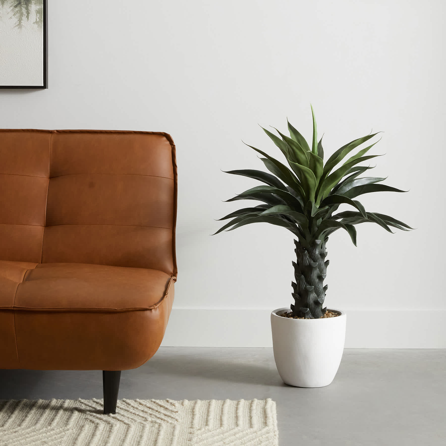 Aloe Plant in Cement Pot, 39"