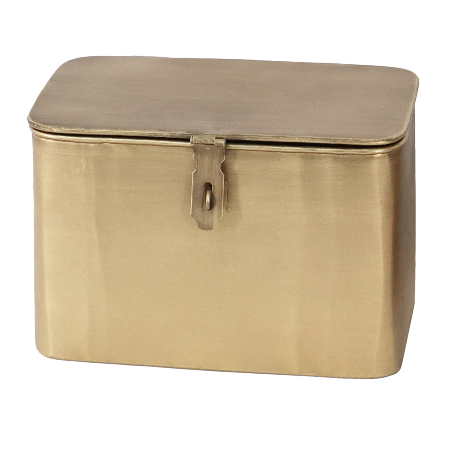 Honeybloom Gold Metal Decorative Box with Lid, 9"