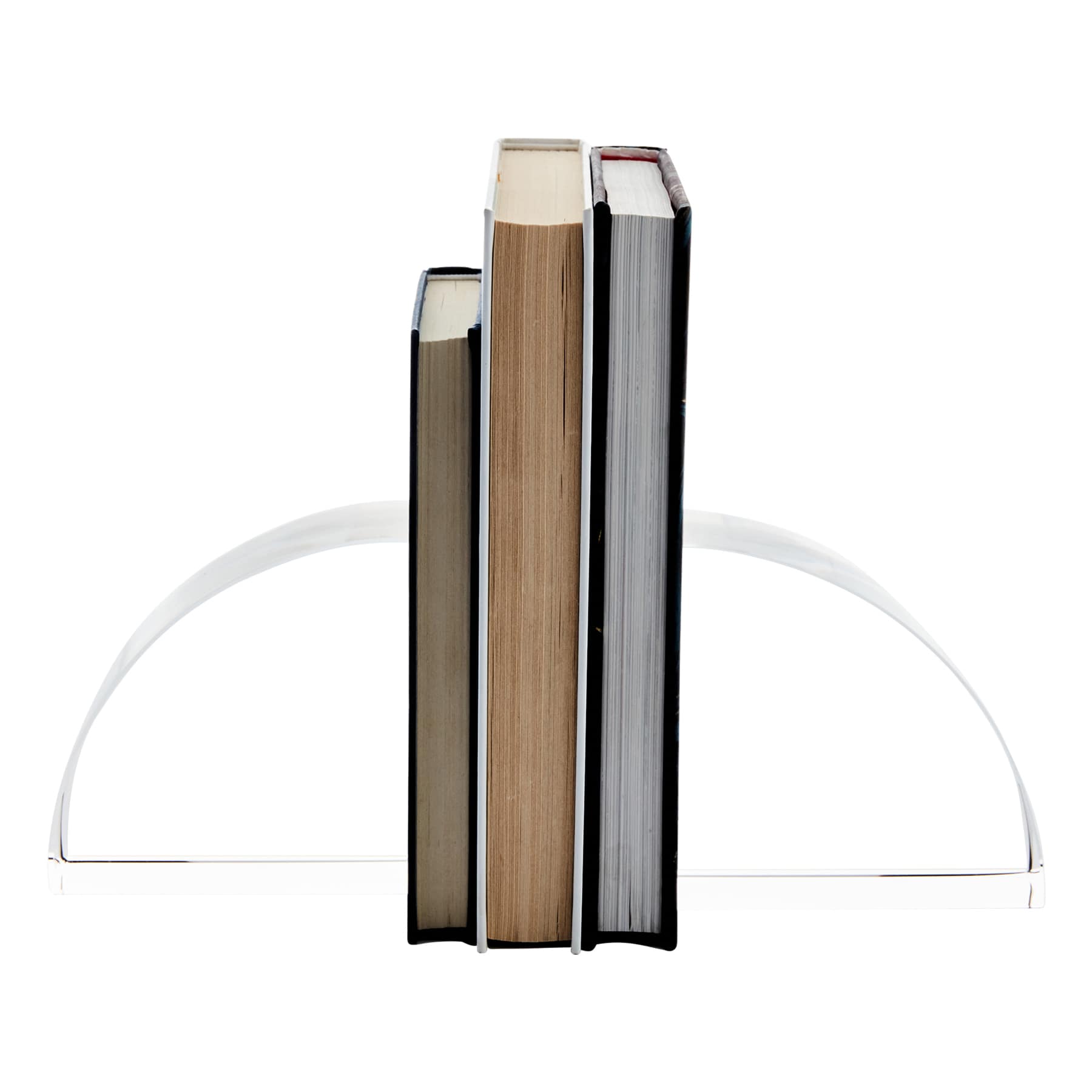 1-Piece Clear Glass Bookend, 5"
