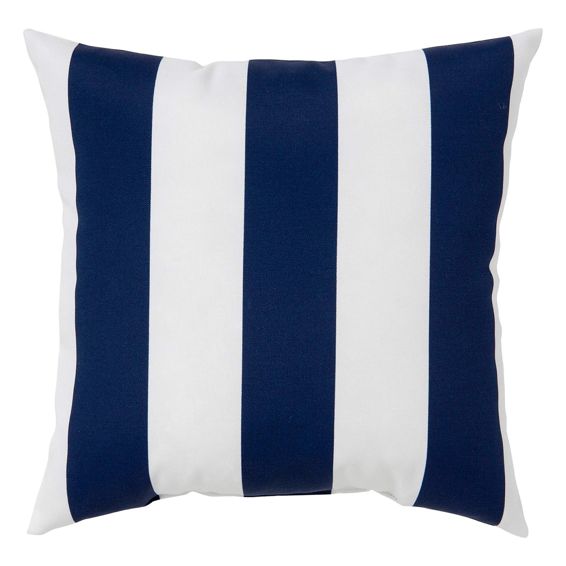 Providence Navy Awning Striped Outdoor Throw Pillow, 16"
