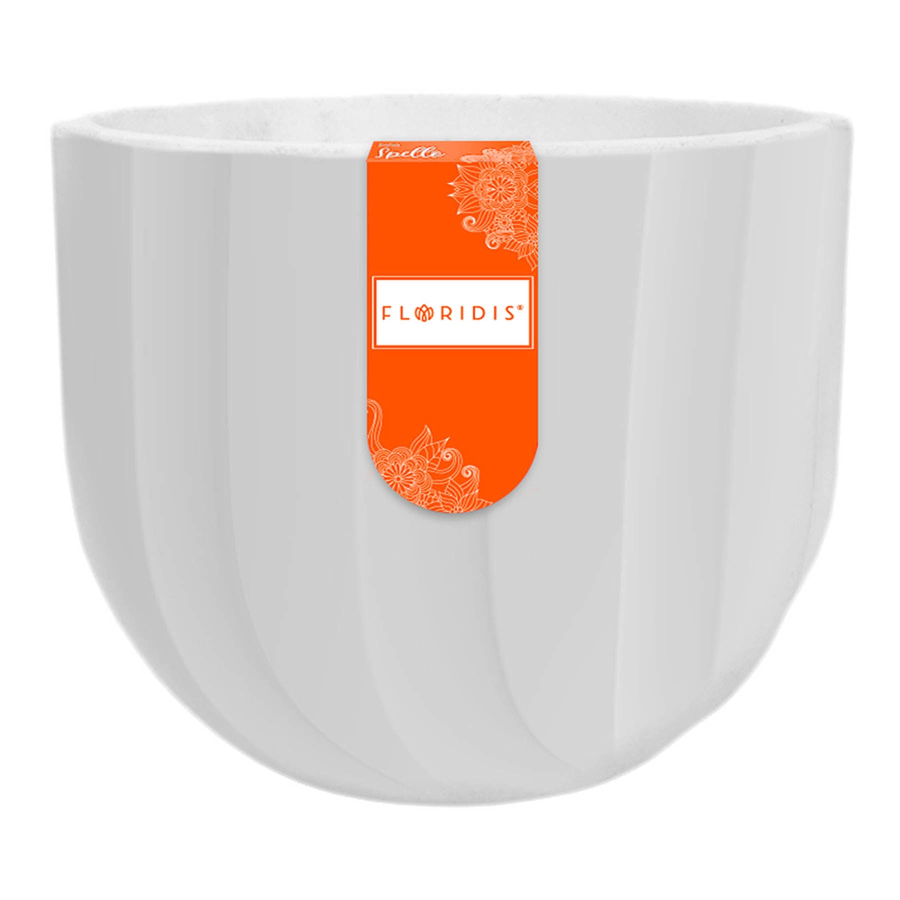 White Spello Ondulato Planter, 6"