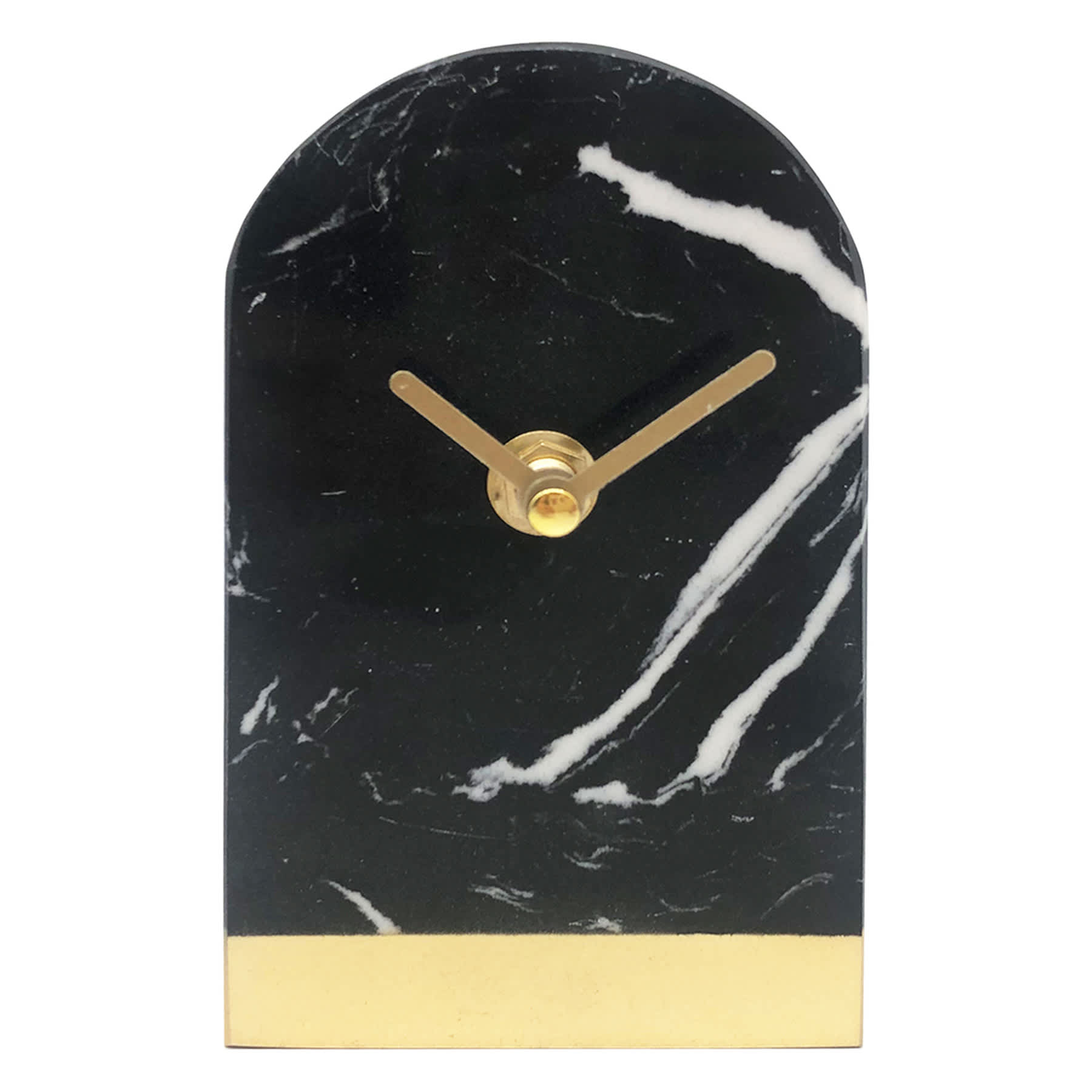 Crosby St. Black Marbled Clock, 3x5.3