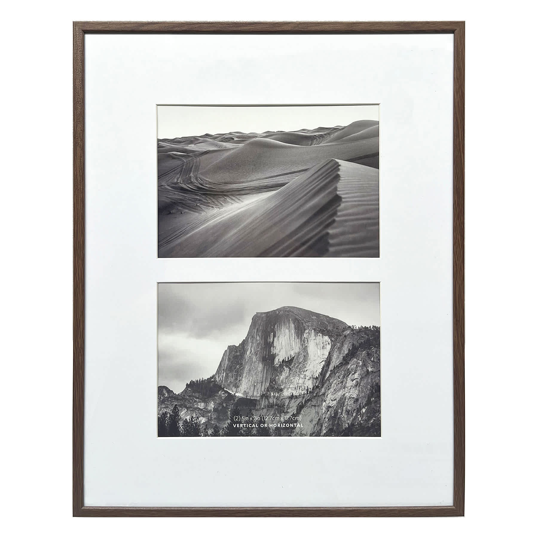 2-Opening Walnut Thin Collage Picture Frame, 11x14