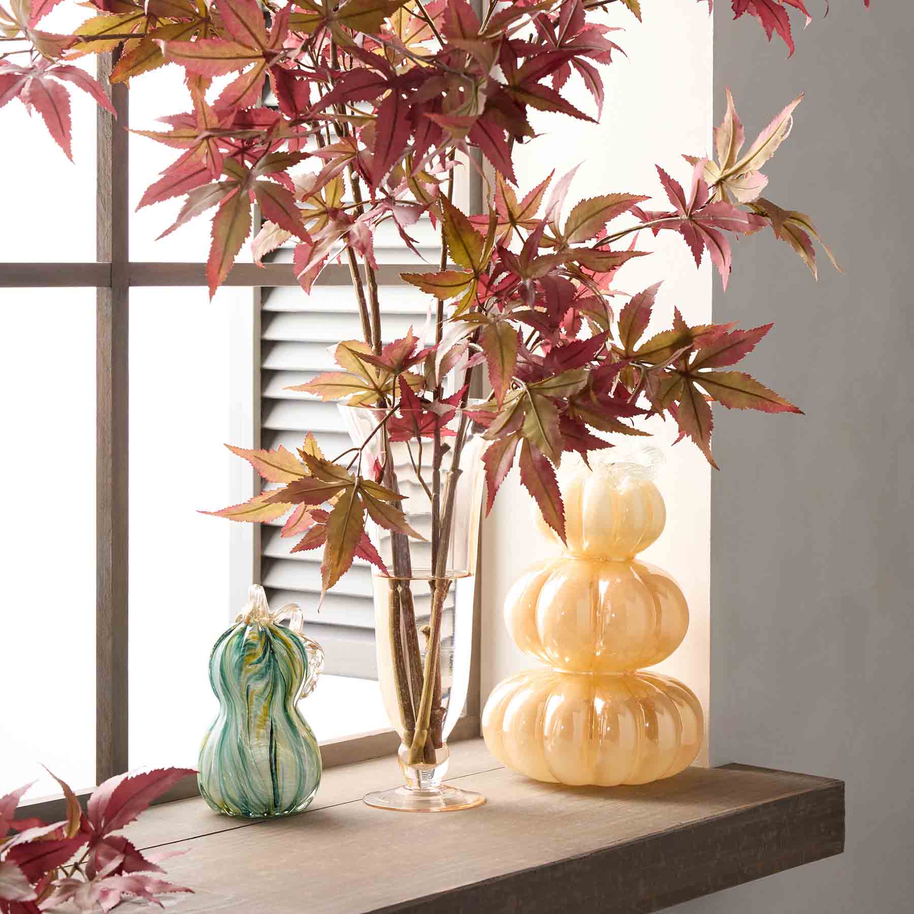 Willow Crossley Dark Red Maple Leaf Spray Stem, 45"
