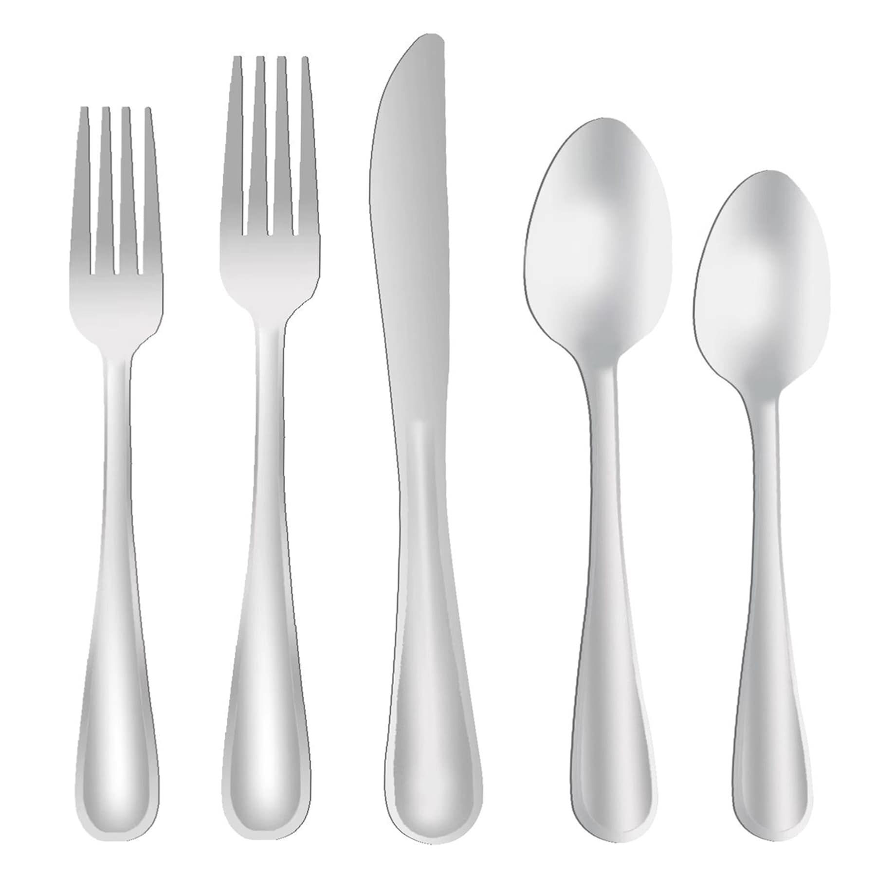 20-Piece Bayley Flatware Set, Silver