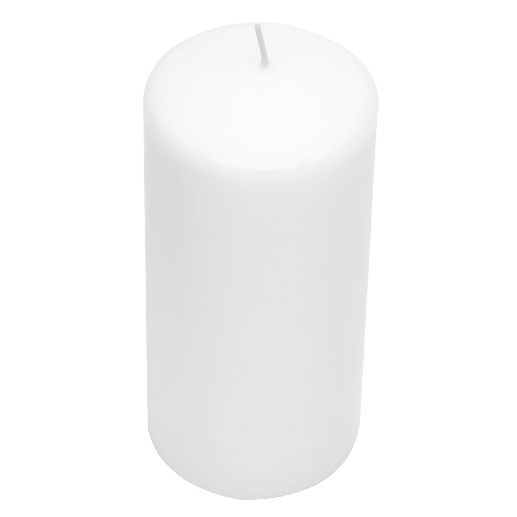 White Unscented Overdip Pillar Candle, 6"