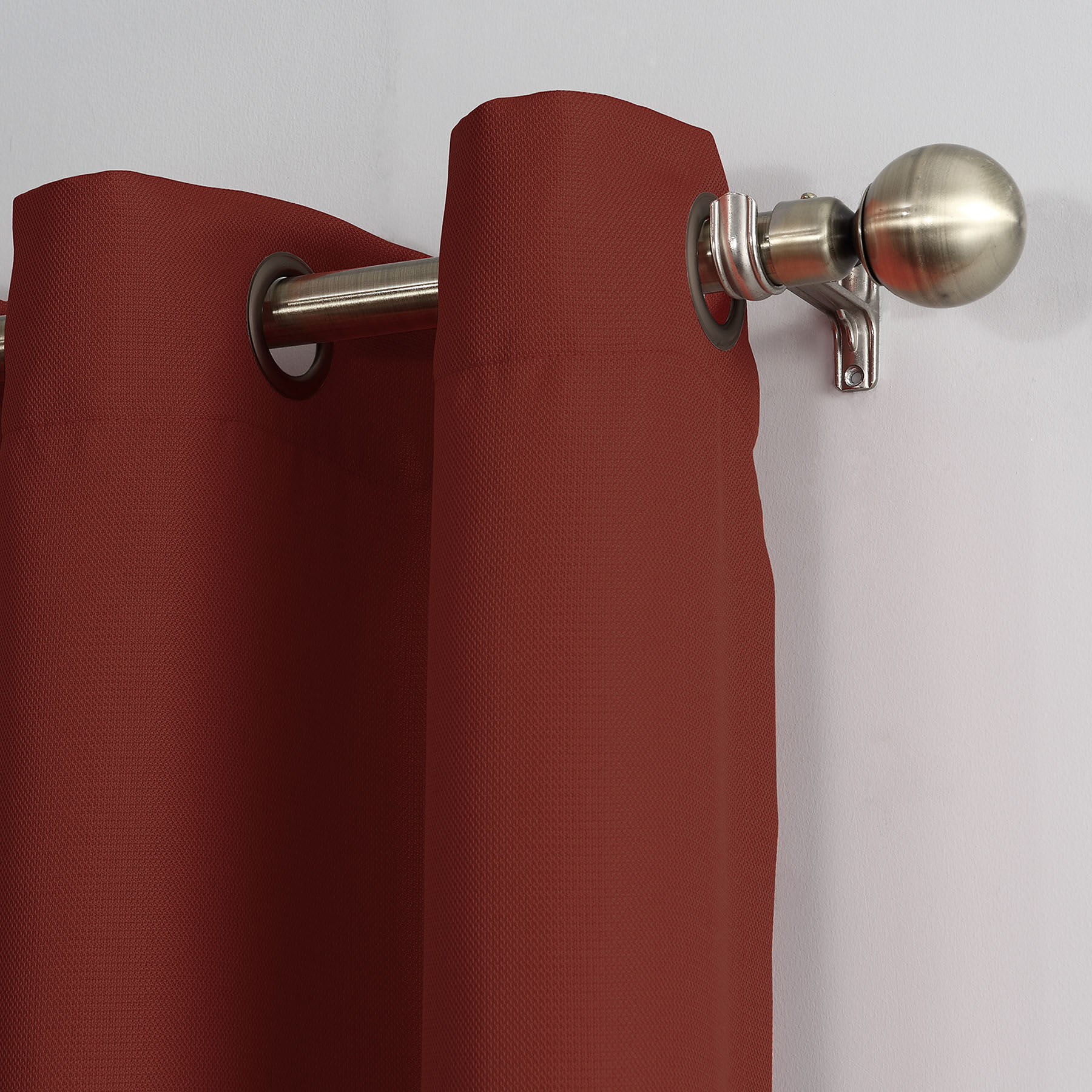 Mayfield Paprika Light Filtering Grommet Curtain Panel, 84"