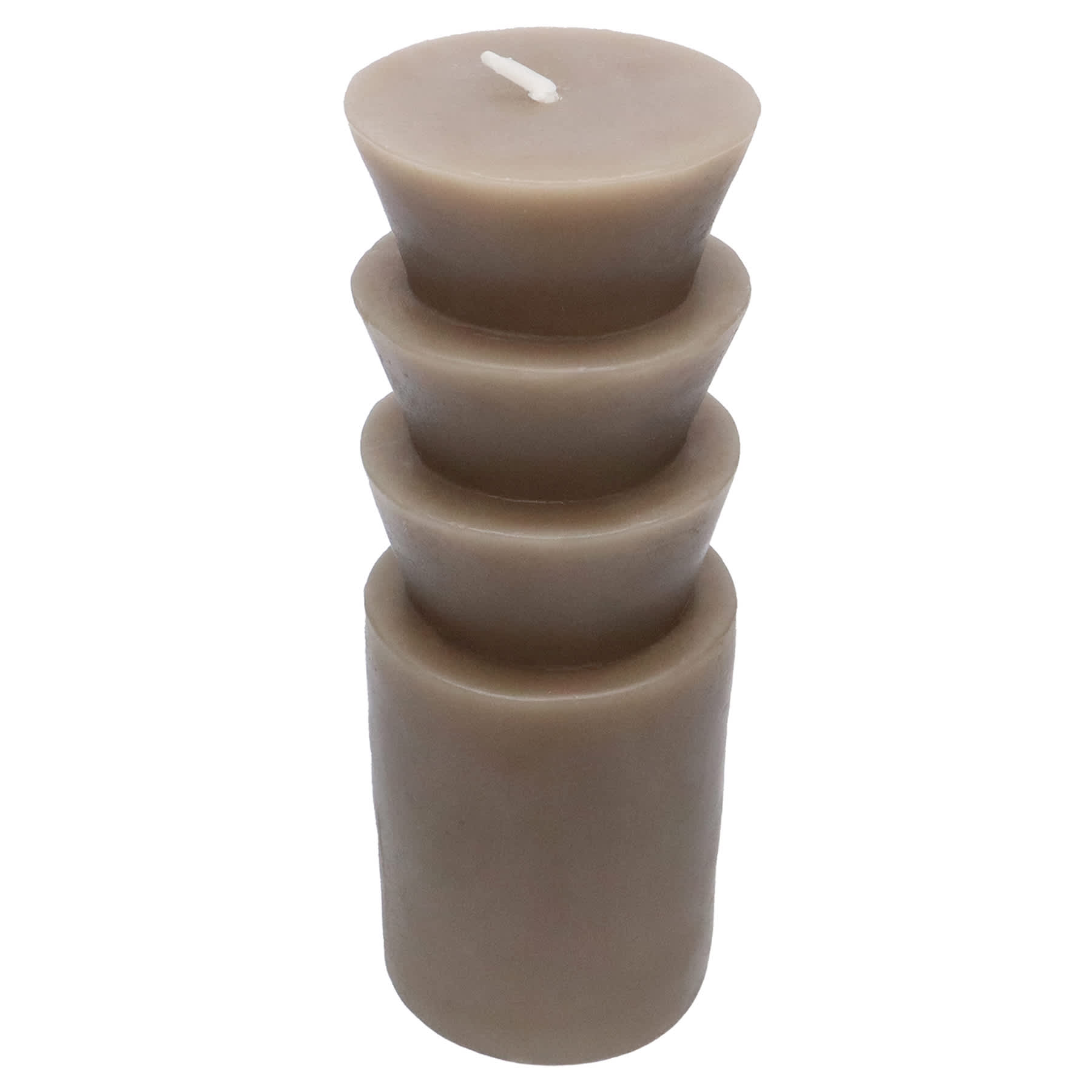 Crosby St. Brown Unscented Totem Pillar Candle, 2x6
