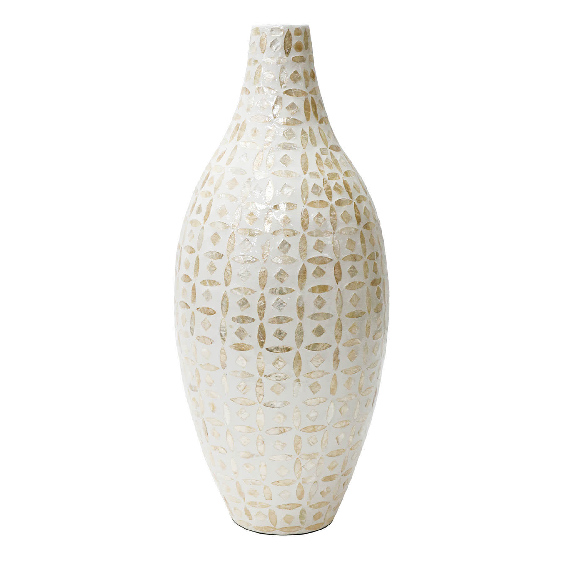 White Capiz Vase,24"