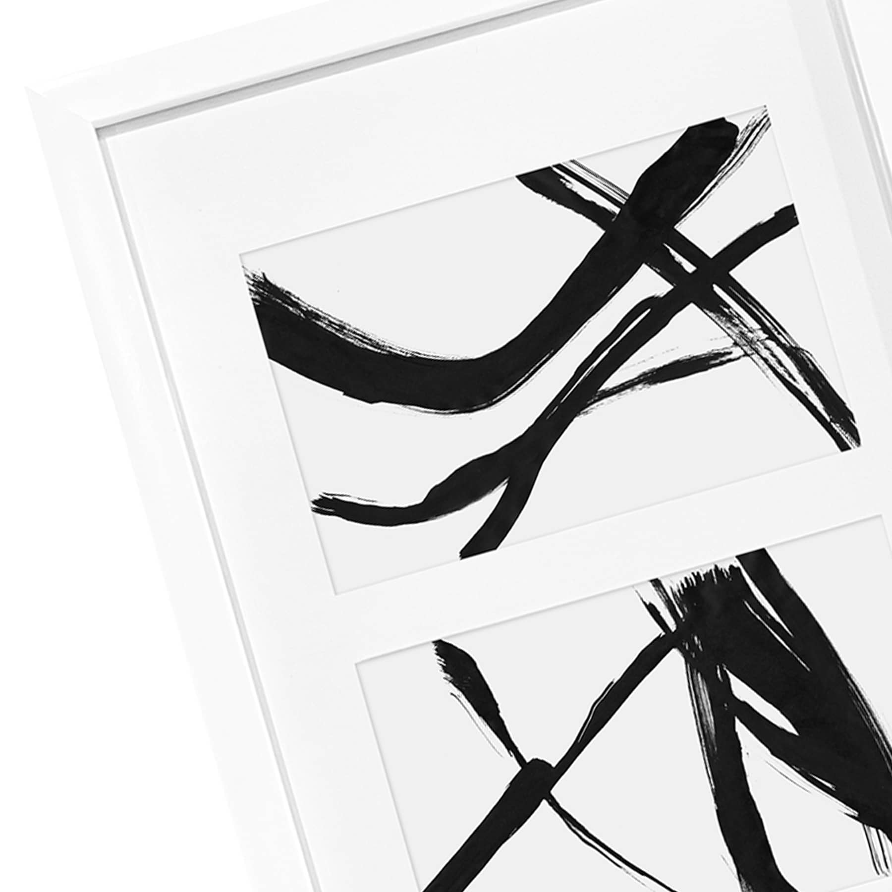 4-Opening White Collage Picture Frame, 8x20