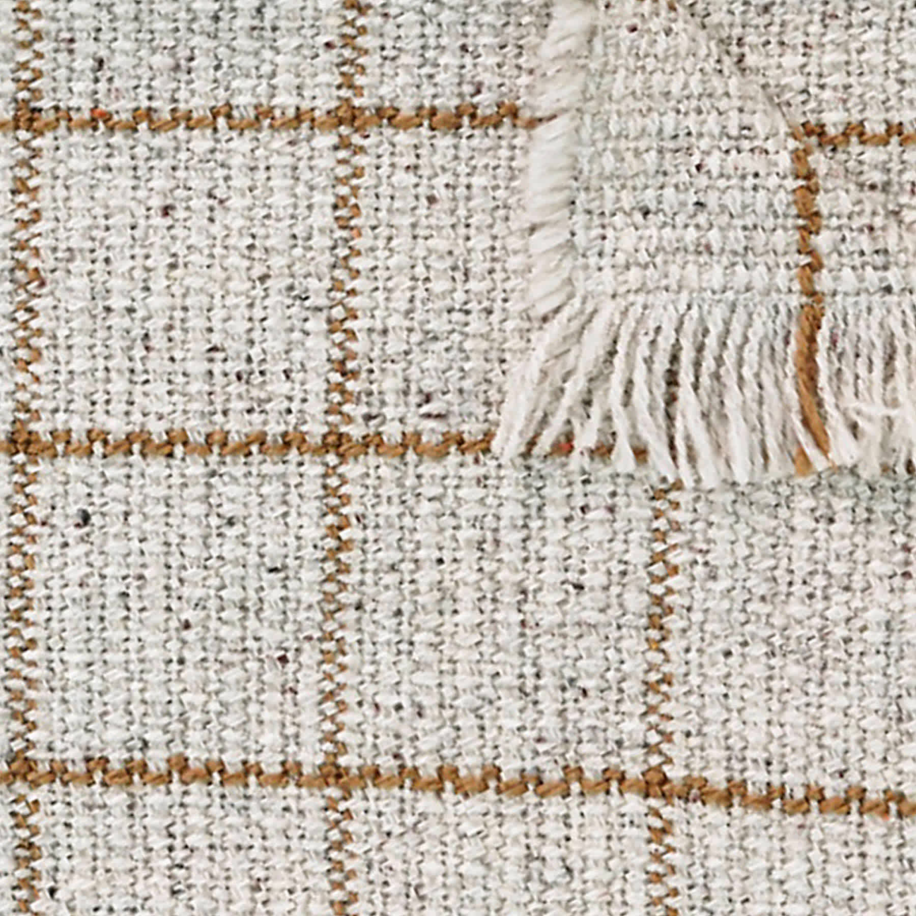 Honeybloom Windowpane Wool Blend Woven Throw Blanket, 50x60