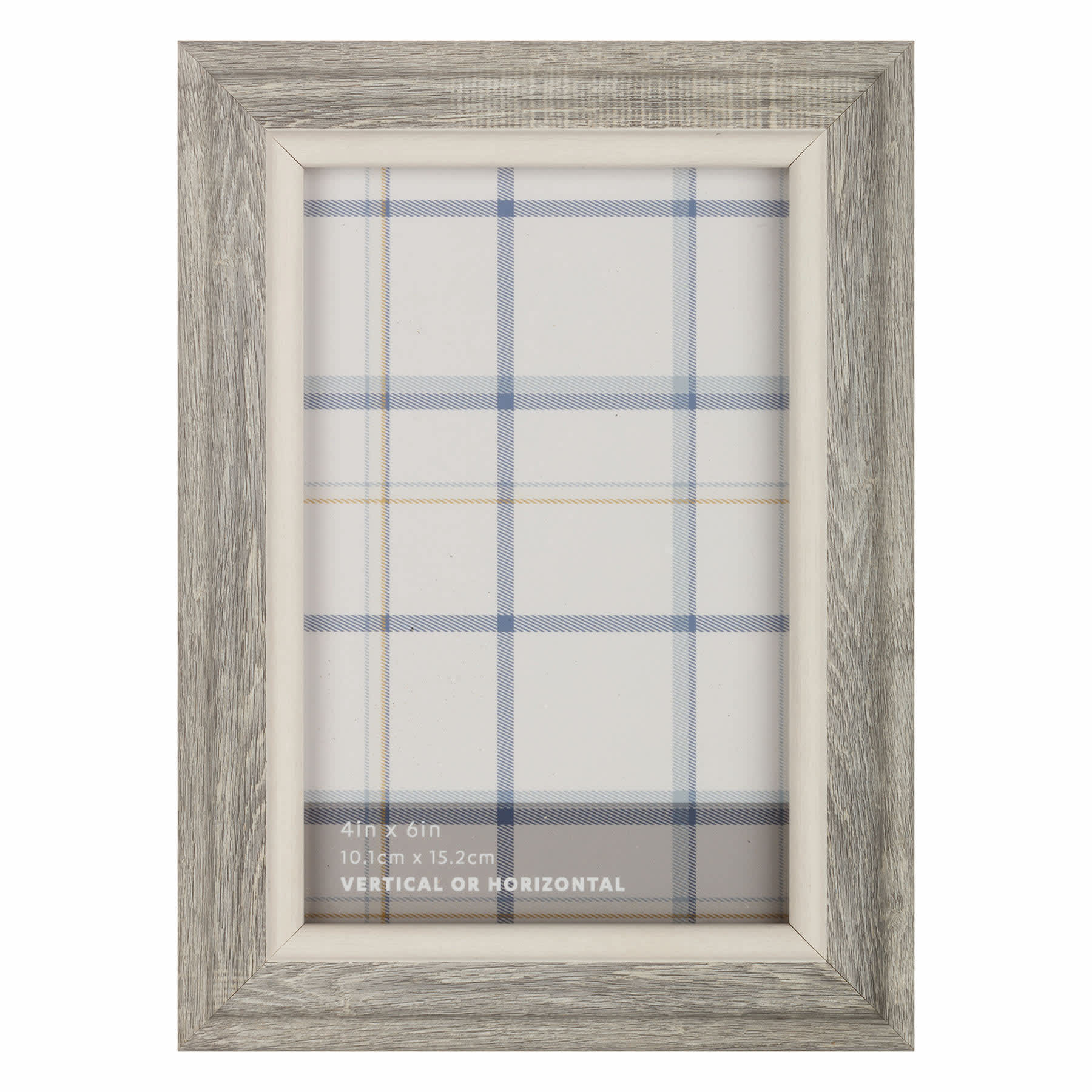 Grey & White Tabletop Picture Frame, 4x6