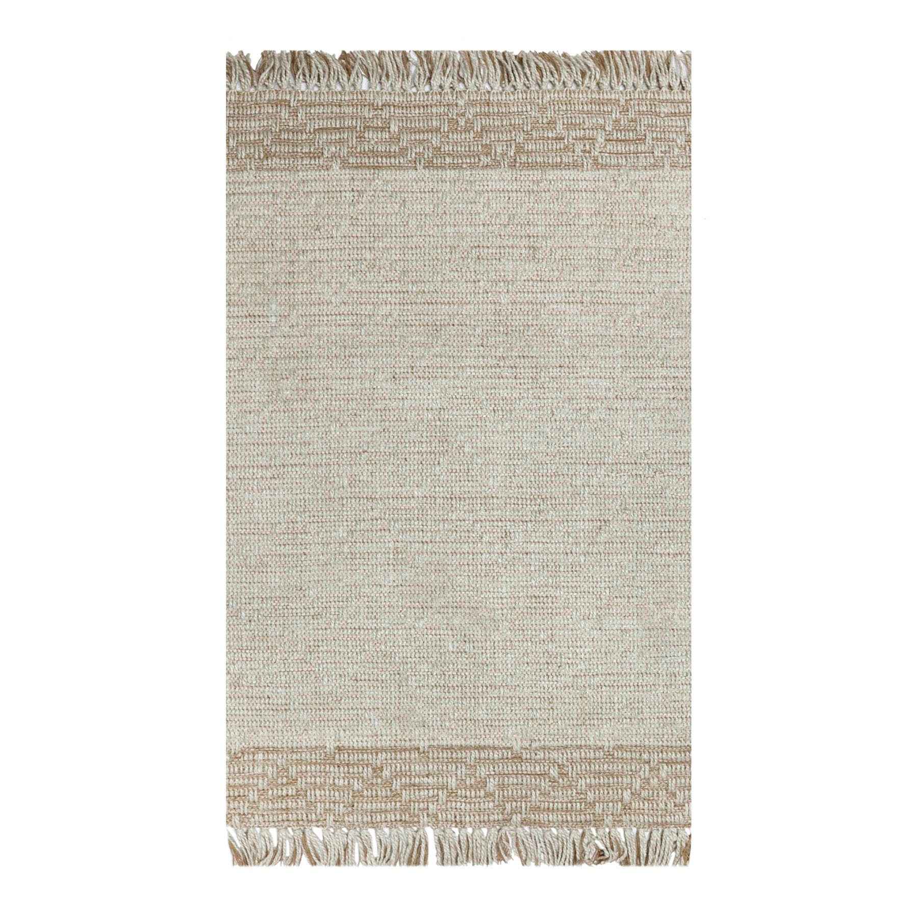 (B693) Found & Fable Kent Ivory Jute Accent Rug, 3x5
