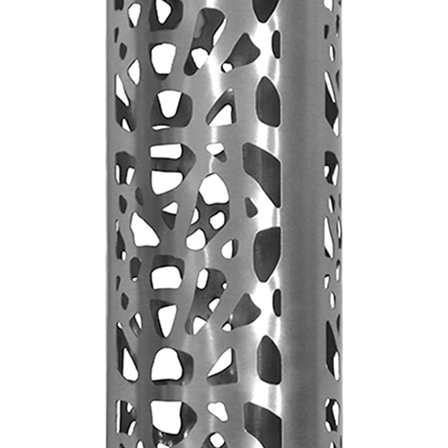 Solar Silver Laser Cut Bollard Pathway Light