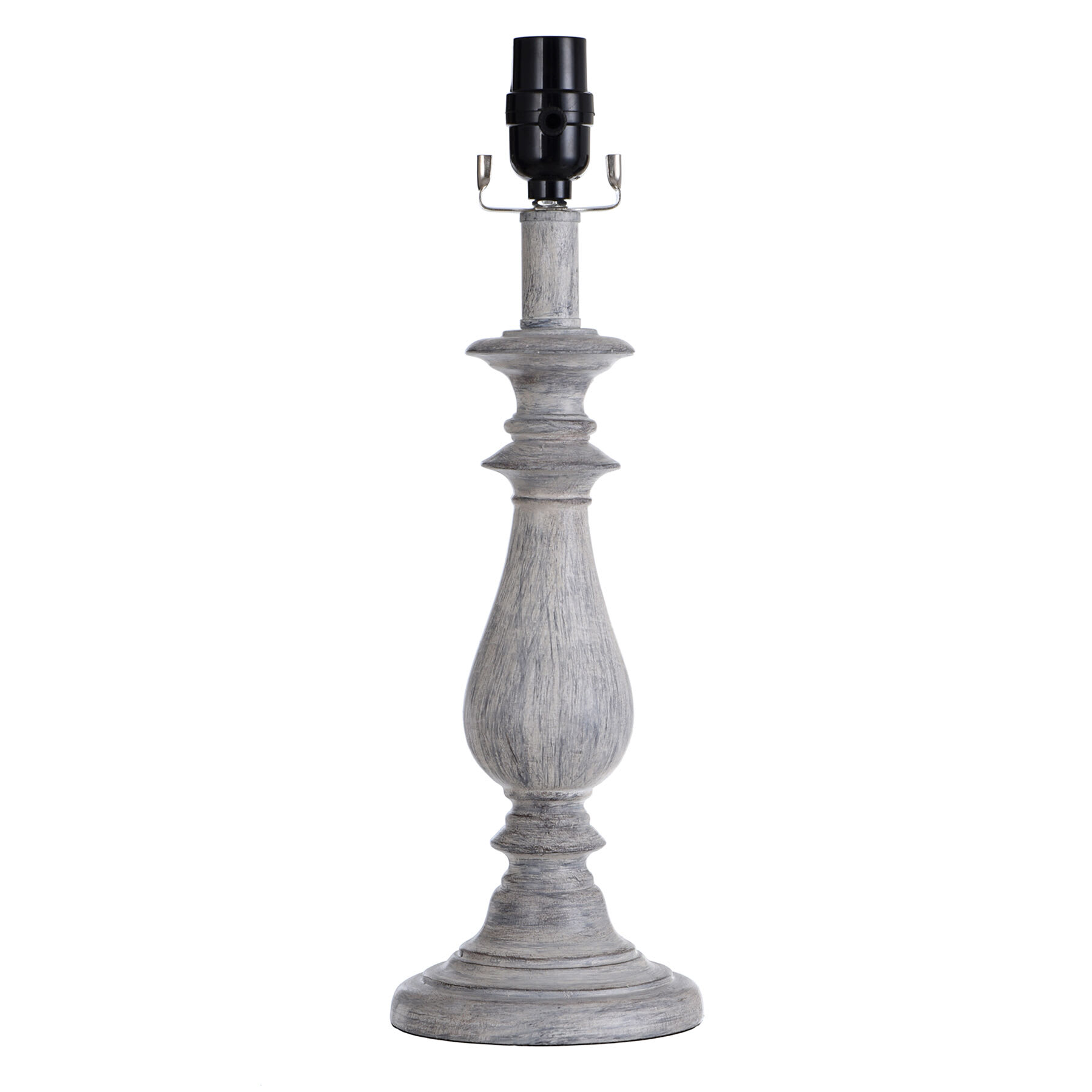 Grey Wash Small Lamp Base, 16"