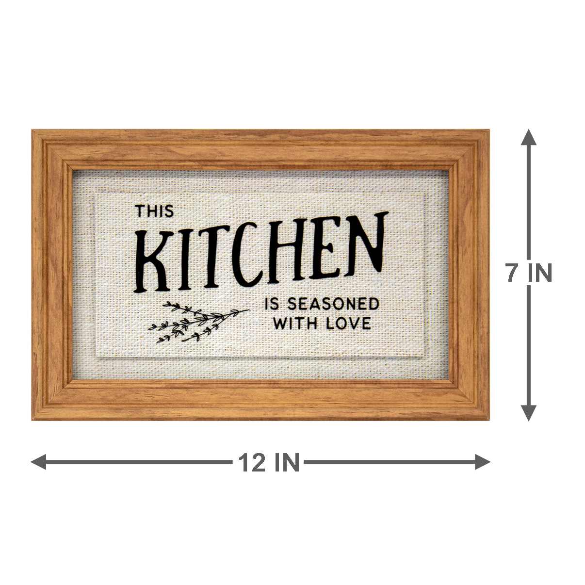 Glass Framed This Kitchen Is Seasoned With Love Wall Art, 12x7