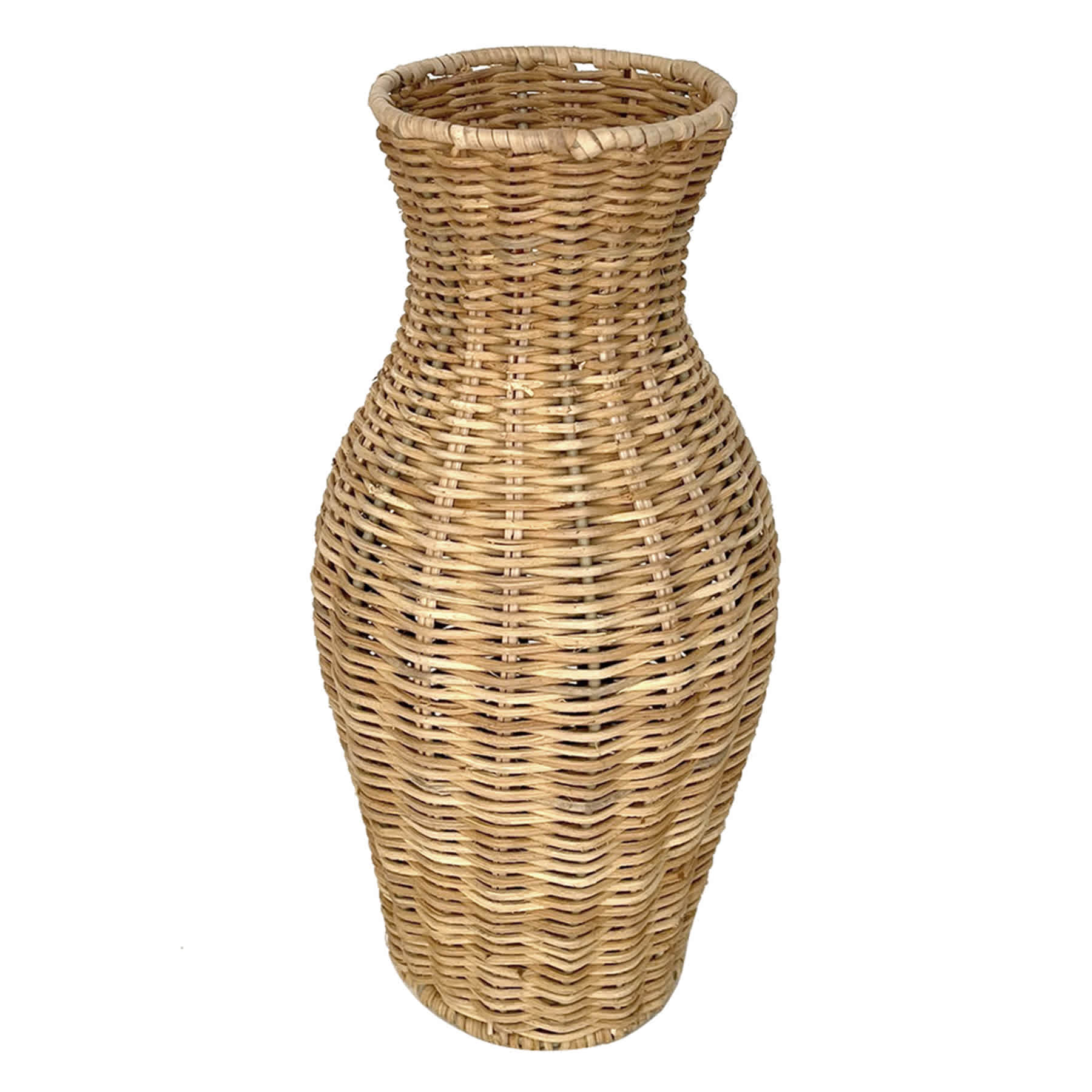 Willow Crossley Rattan Woven Vase, 12"