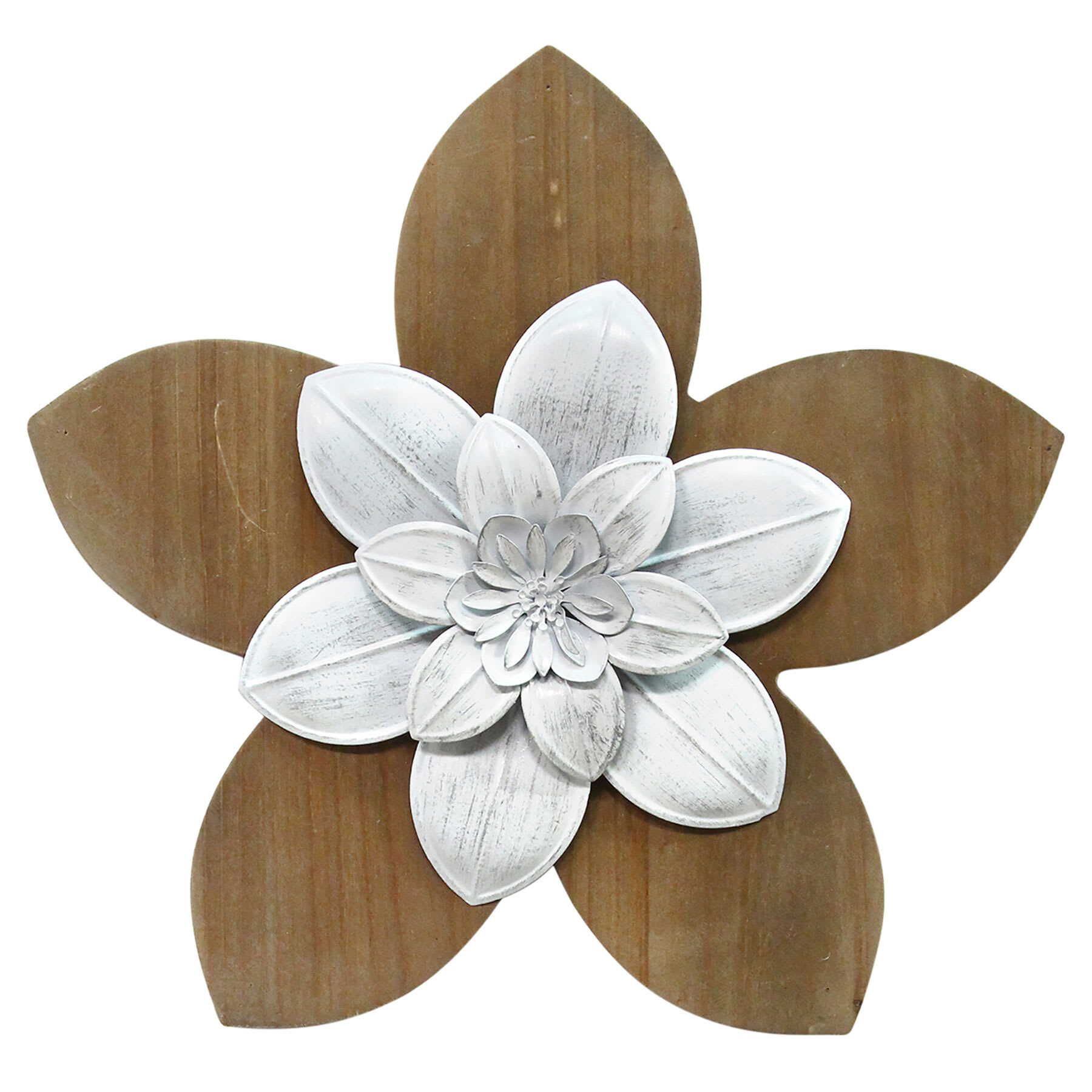 Rustic Flower Wall Art, 15"