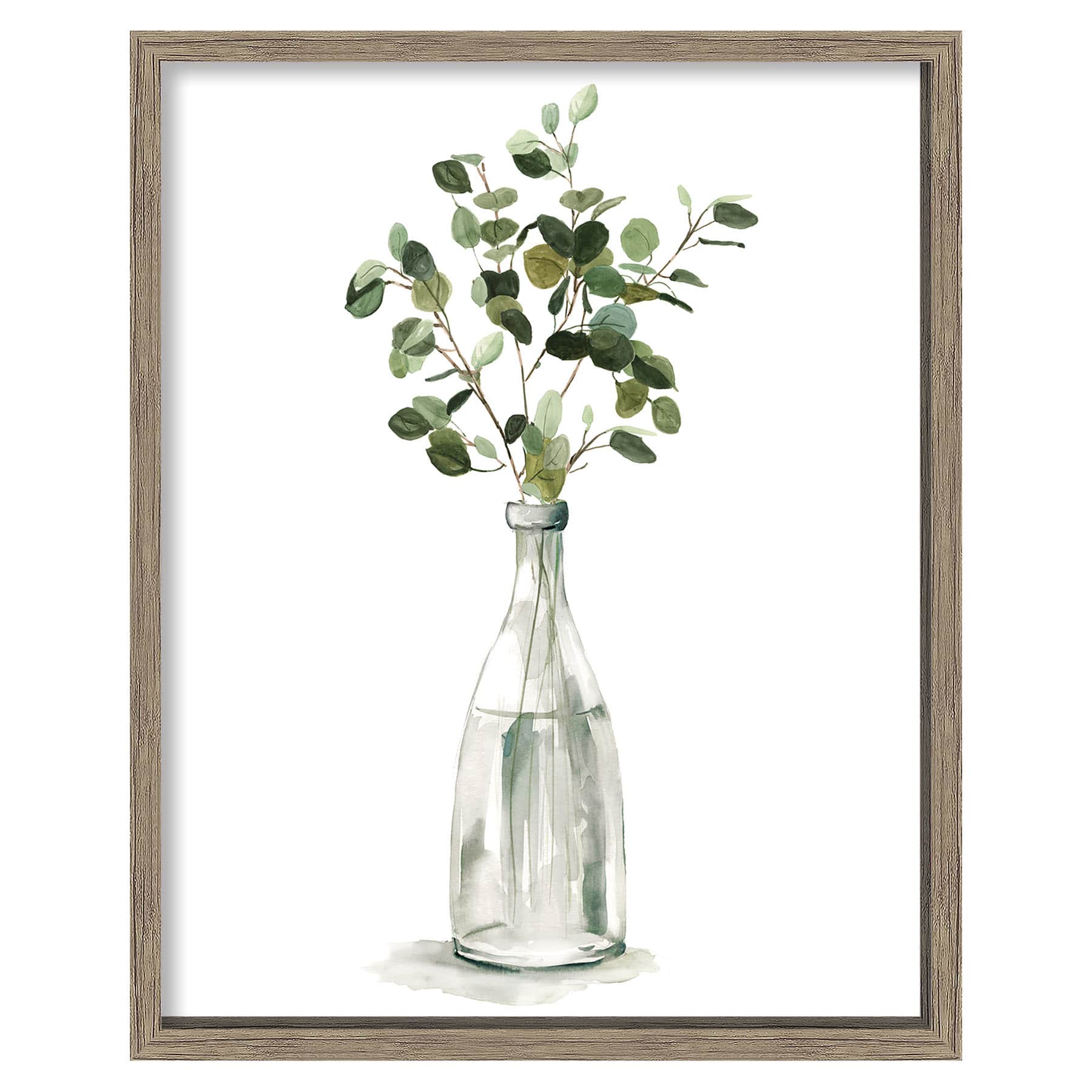 Honeybloom Glass Framed Floral Print Wall Art, 17x21