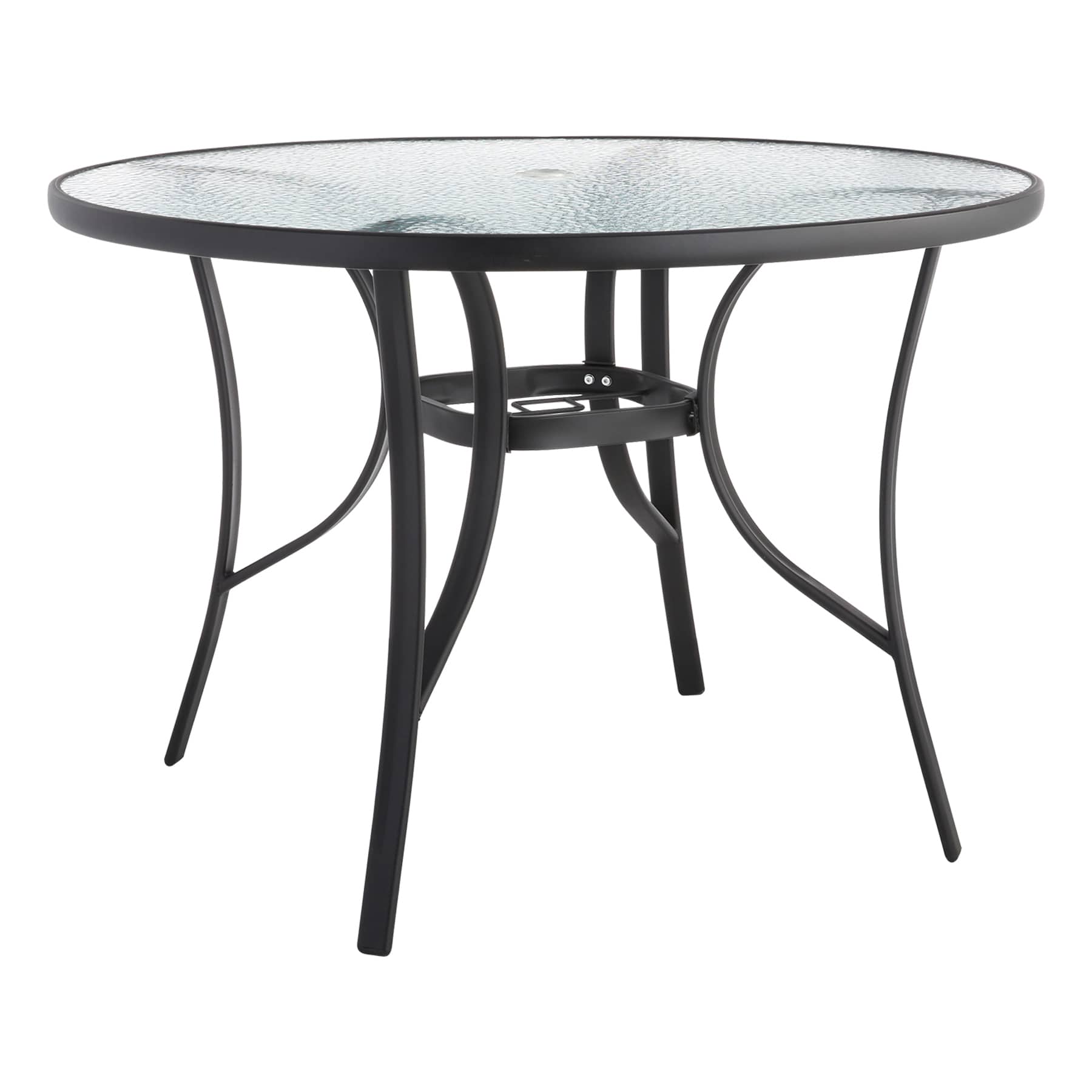 Woodhill Round Patio Dining Table, Black