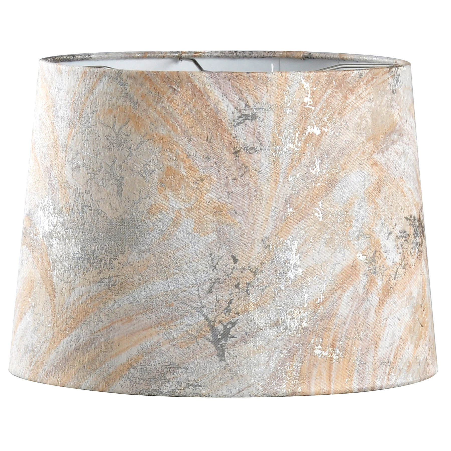 Peach Marbled Medium Table Lamp Shade, 14x10x12