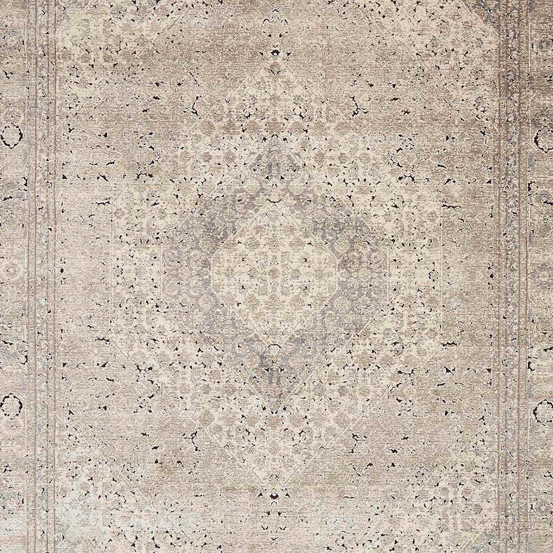 (B500) Xander Ivory & Tan Area Rug, 8x10