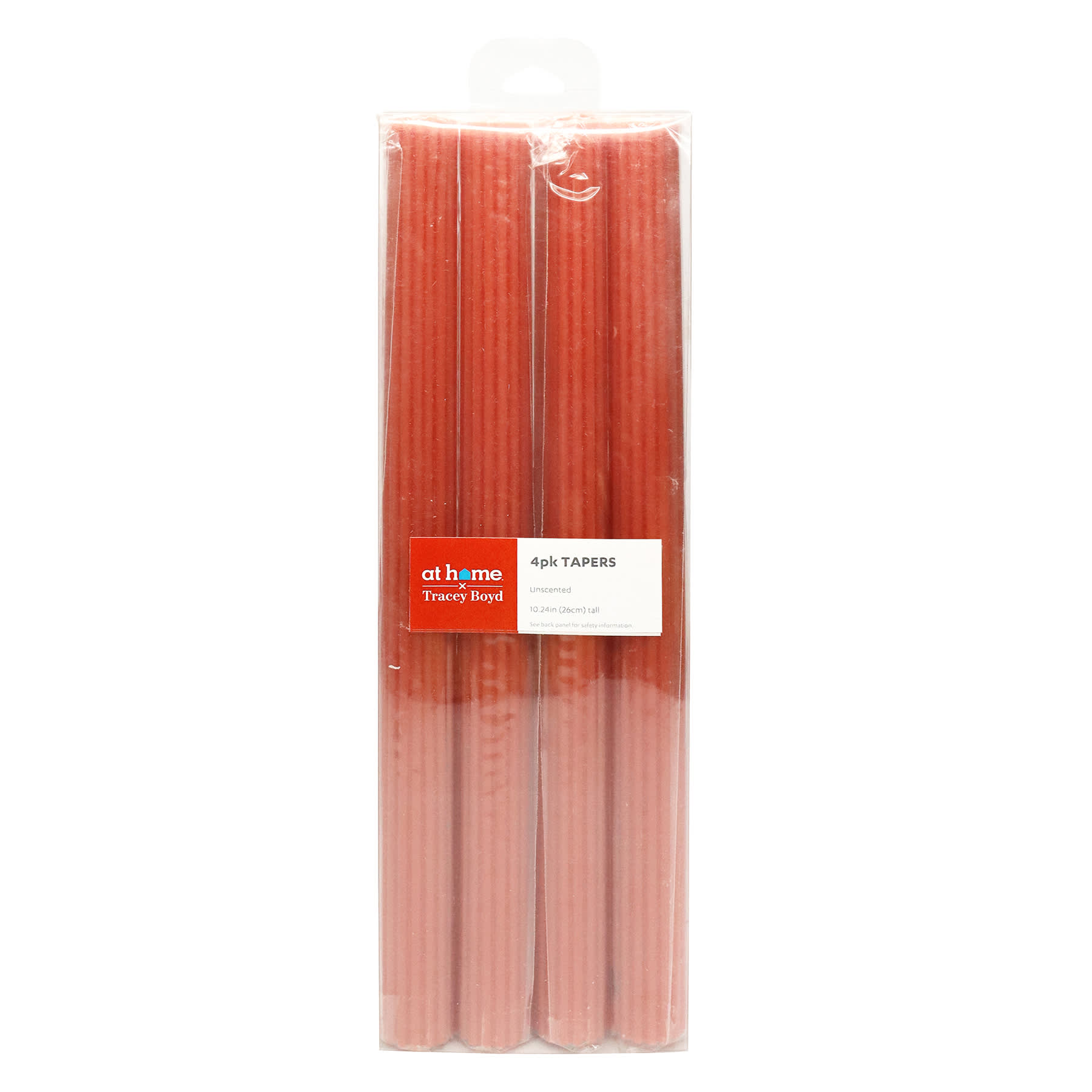 Tracey Boyd 4-Pack Terracotta Unscented Taper Candles, 10"