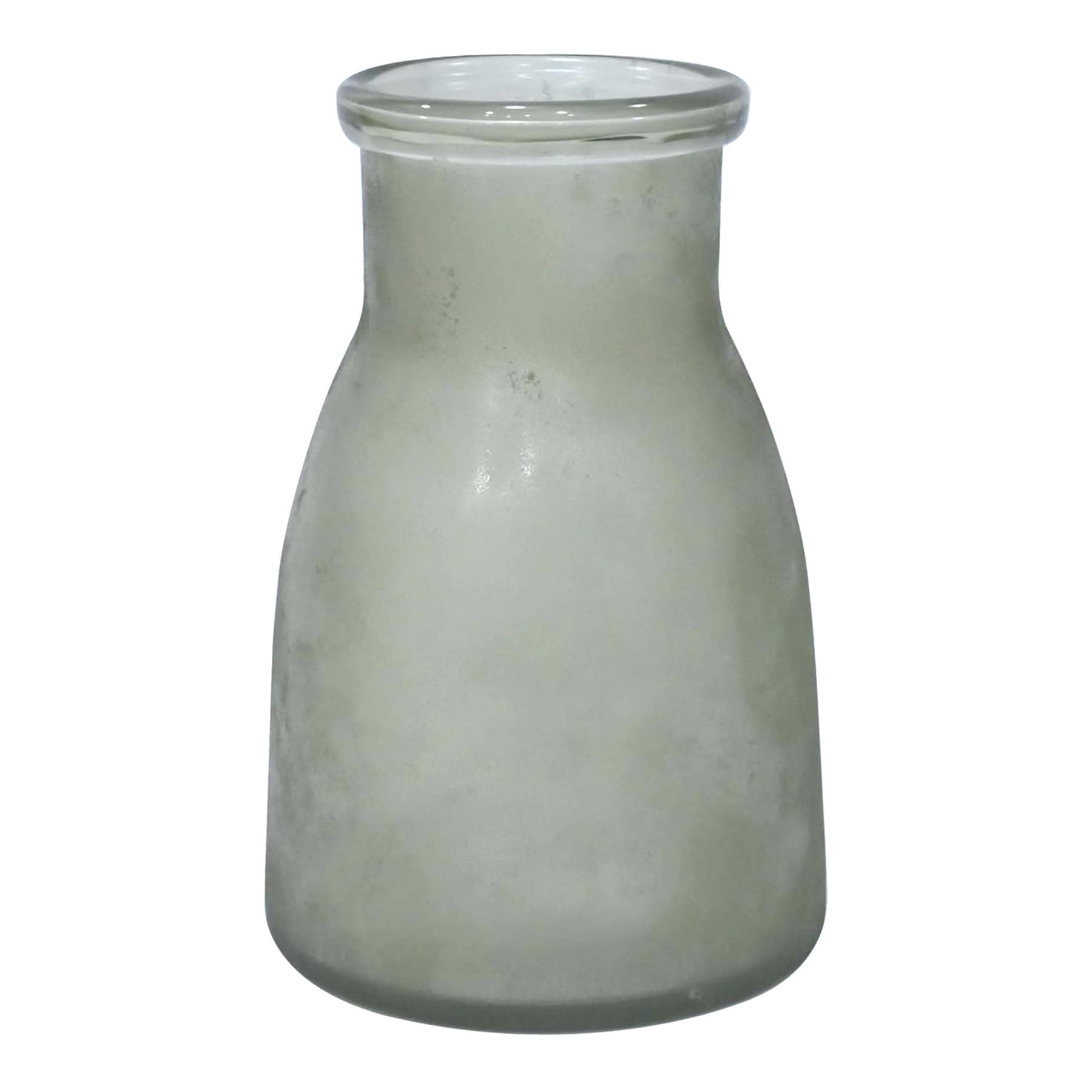 Green Soda with Rusa Mouth Finish Glass Vase, 10.5"