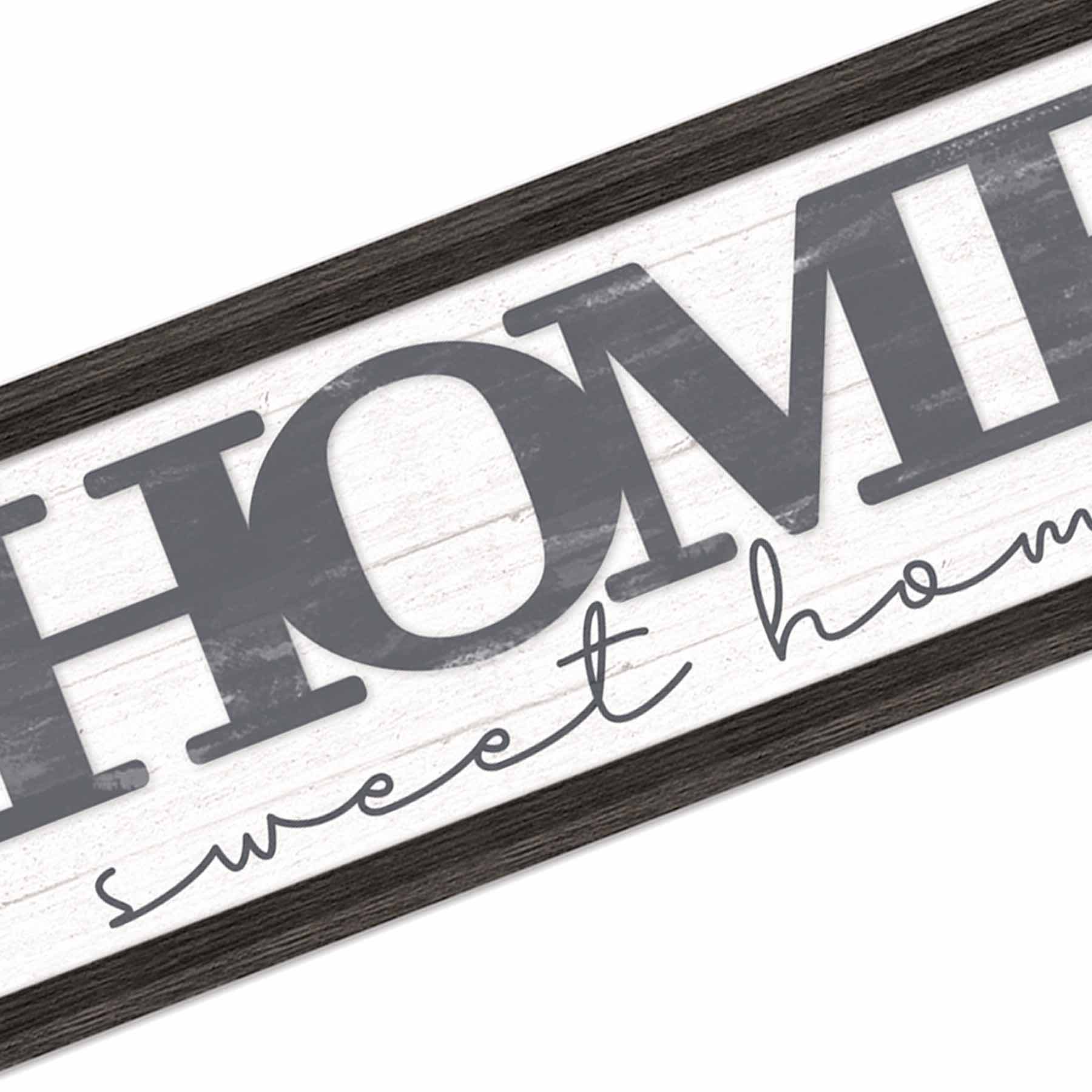 Framed Home Sweet Home Textured Wall Sign, 8x30