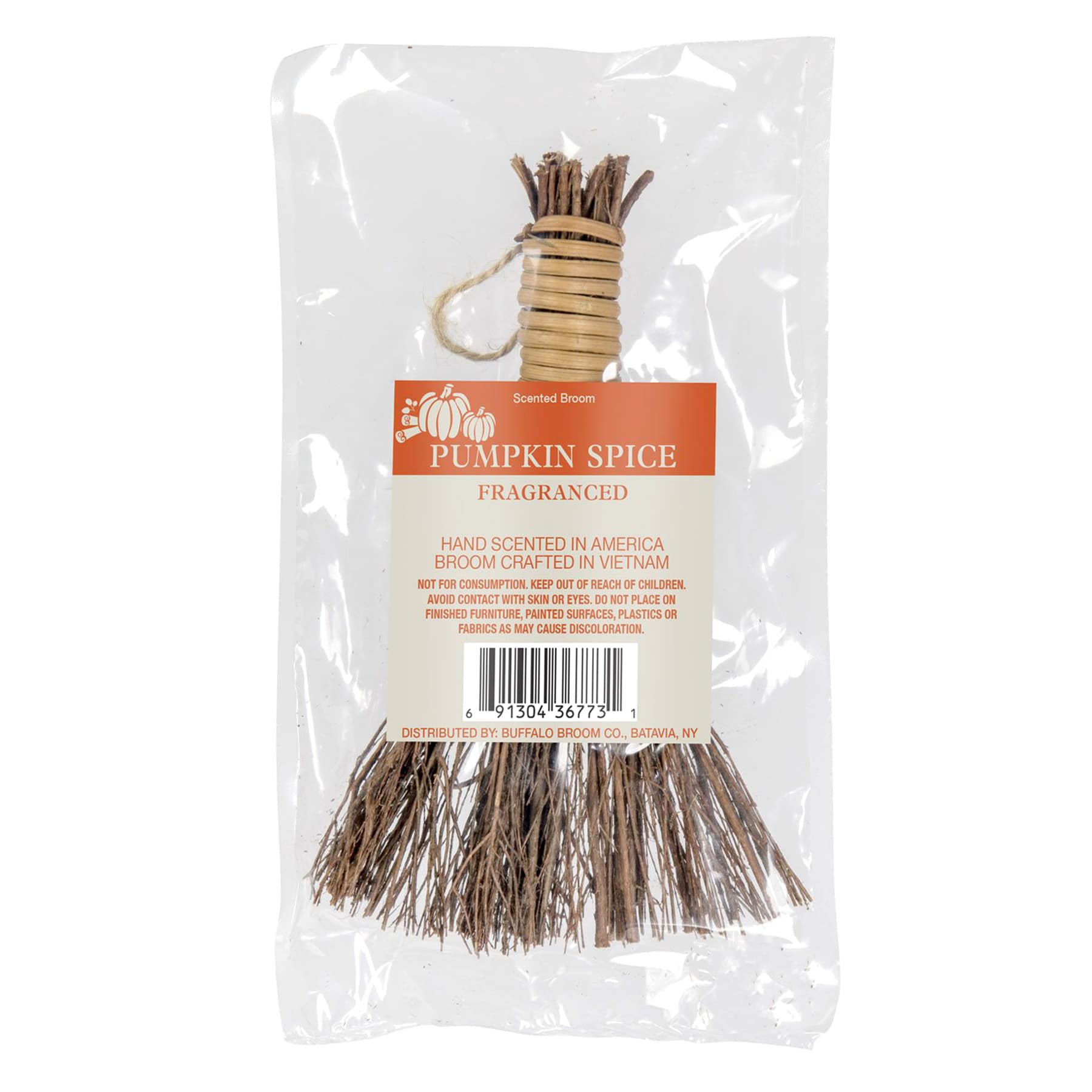 Pumpkin Spice Scented Broom, 6"