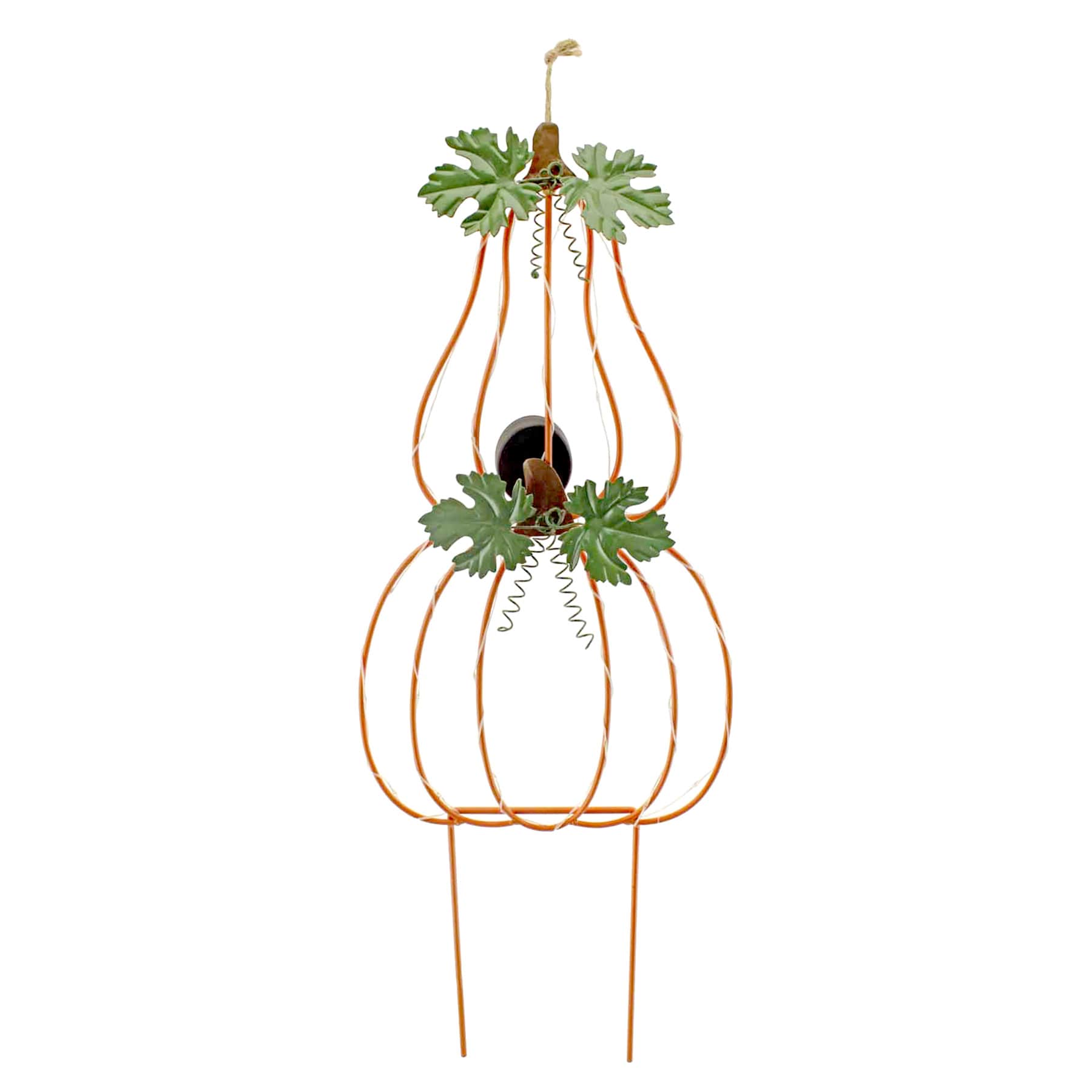Homespun Harvest Solar Lit Pumpkin Stack Yardstake, 32"