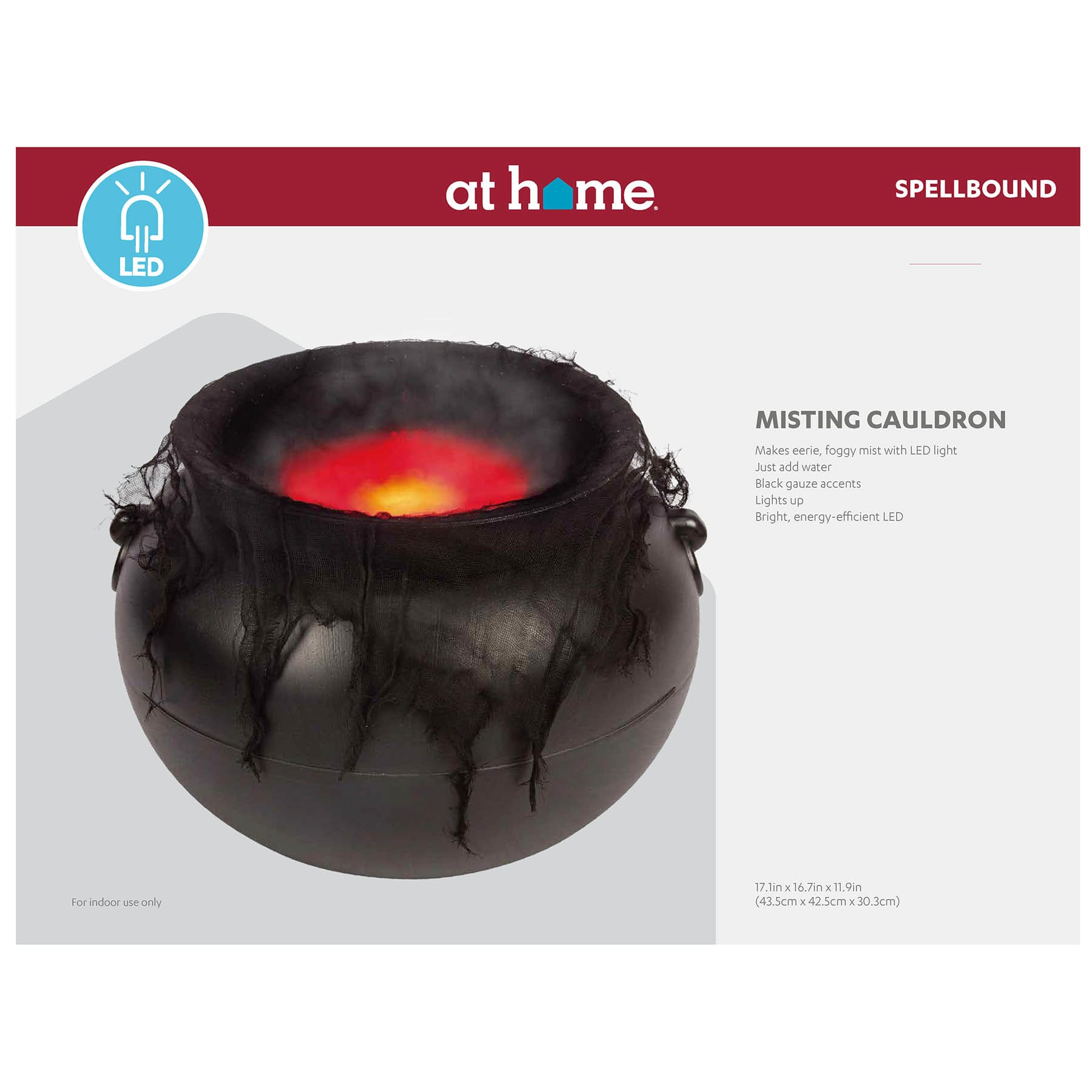 Spellbound Black Misting Cauldron, 16"