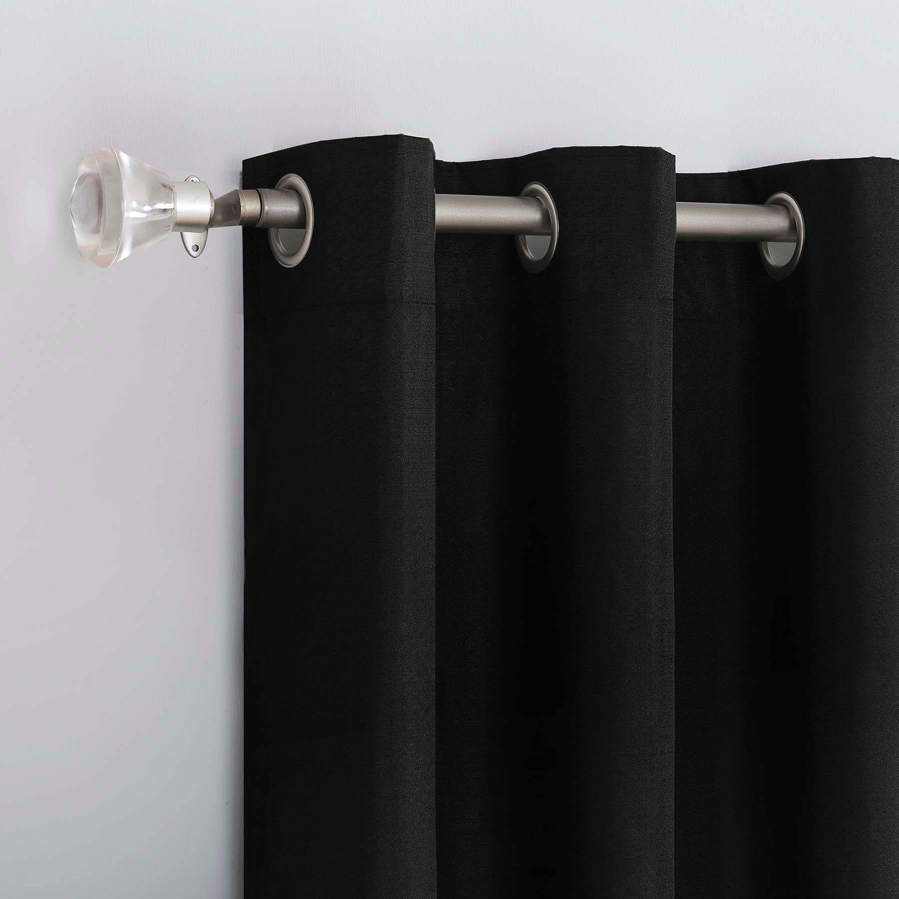 Tremont Black Room Darkening Grommet Curtain Panel, 63"