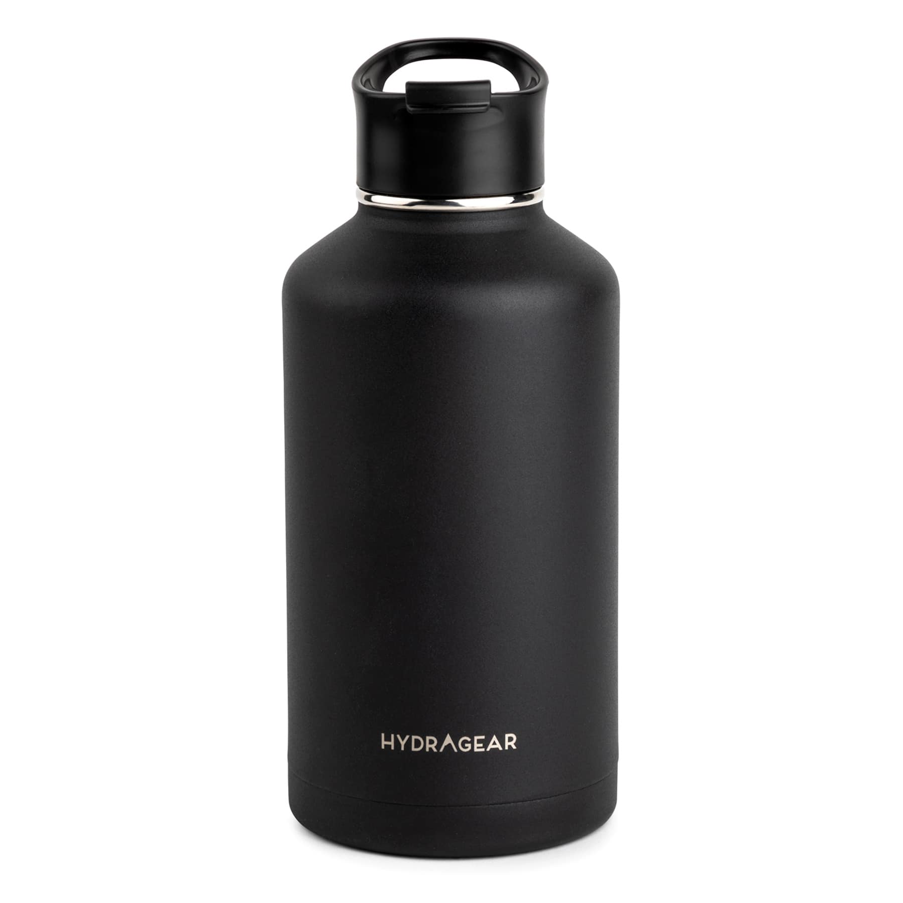 Hydragear Black Powder-Coated Timber Bottle, 64oz