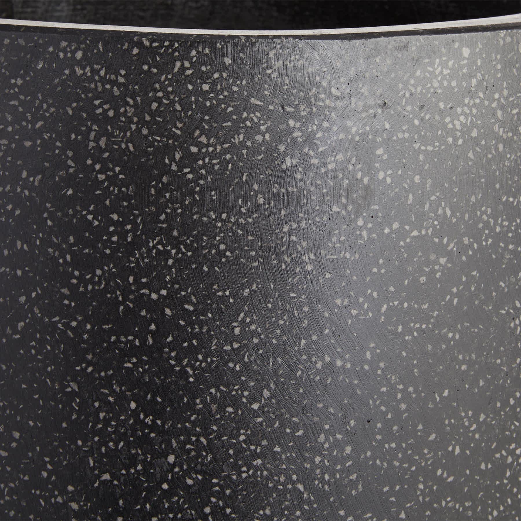 Crosby St. Black Terrazzo Cement Outdoor Planter, Large