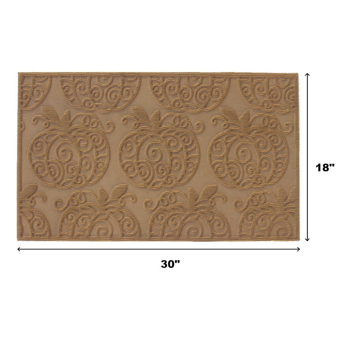 All-Over Pumpkins Felt Doormat, 18x30