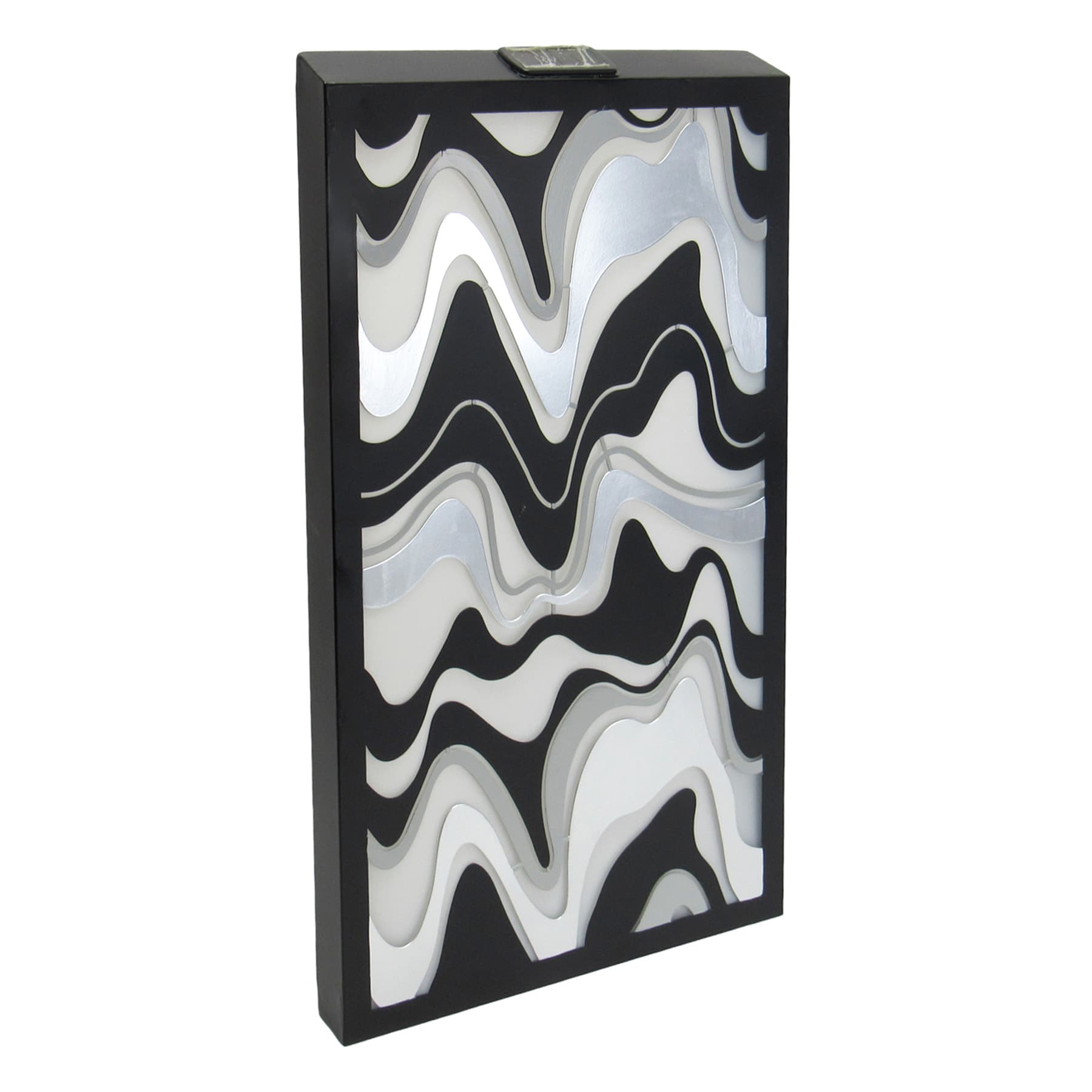 Metal Waves Solar Outdoor Wall Decor, 25"