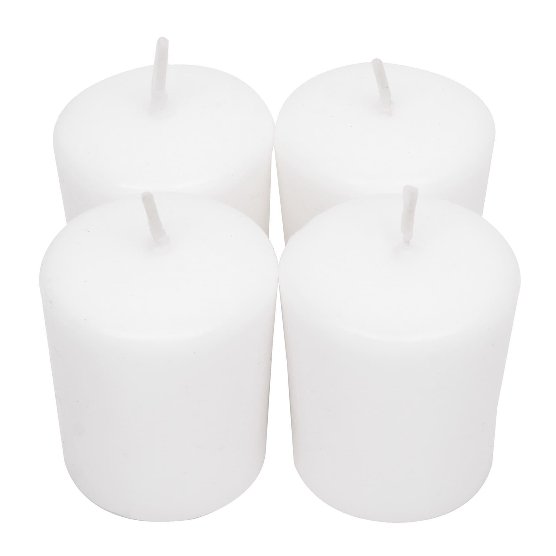 4-Pack Unscented Overdip Votive Candles, White