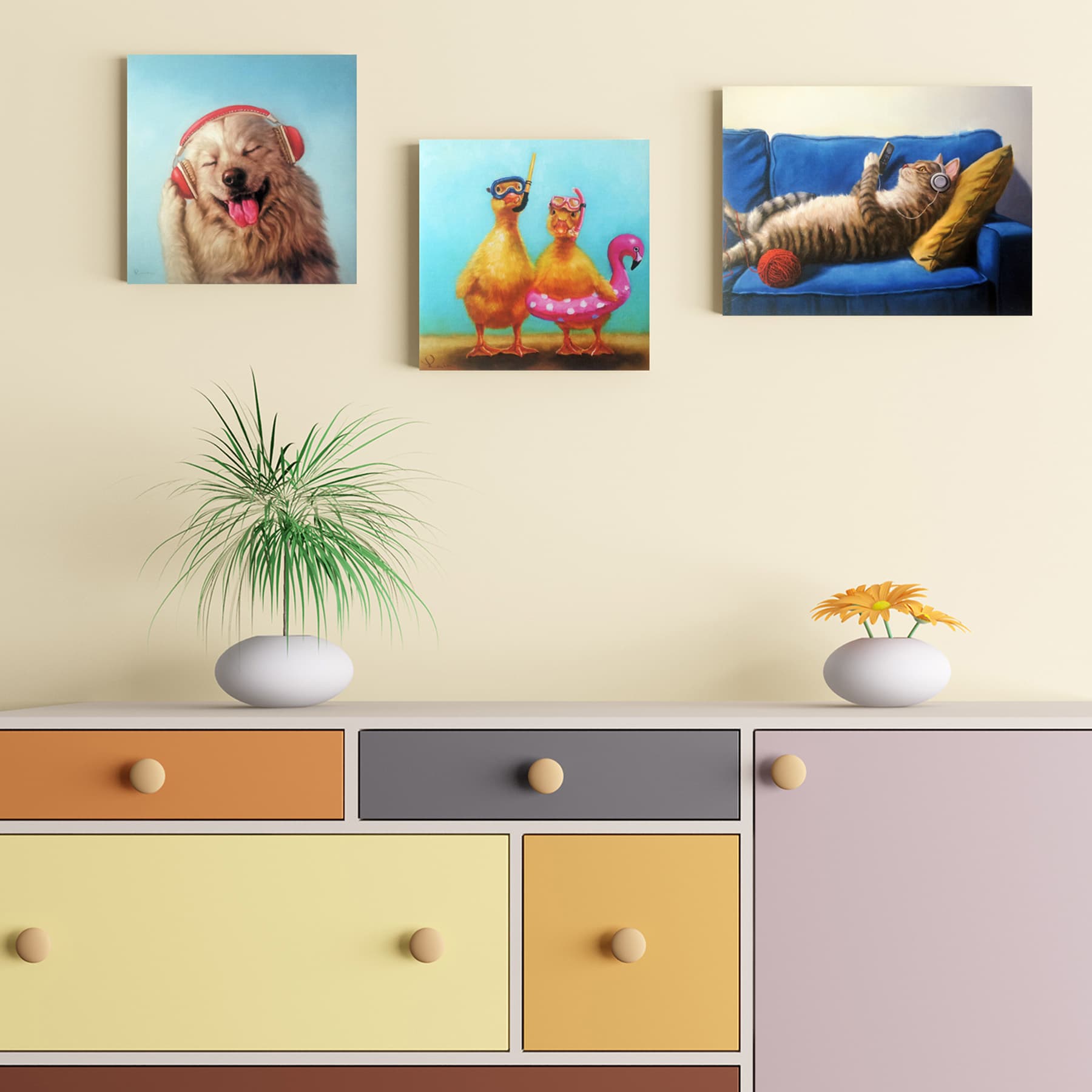 Lazy Sunday Canvas Wall Art, 16x12
