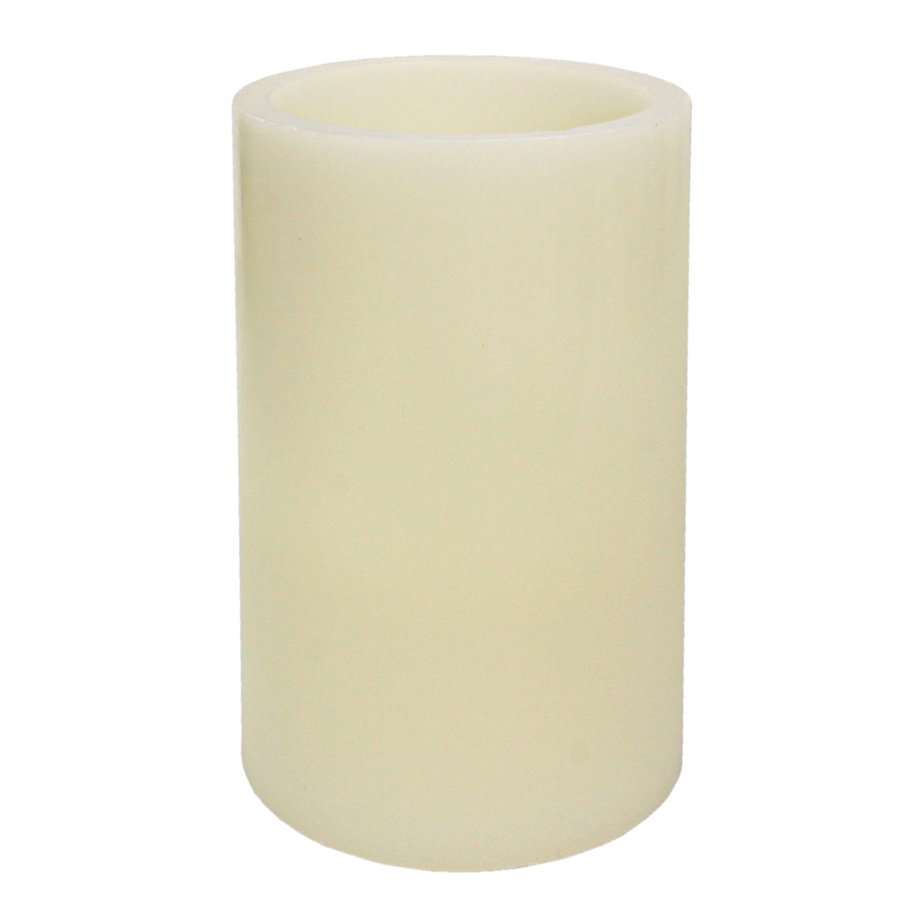 Ivory LED Flameless Pillar Candle, 4x6